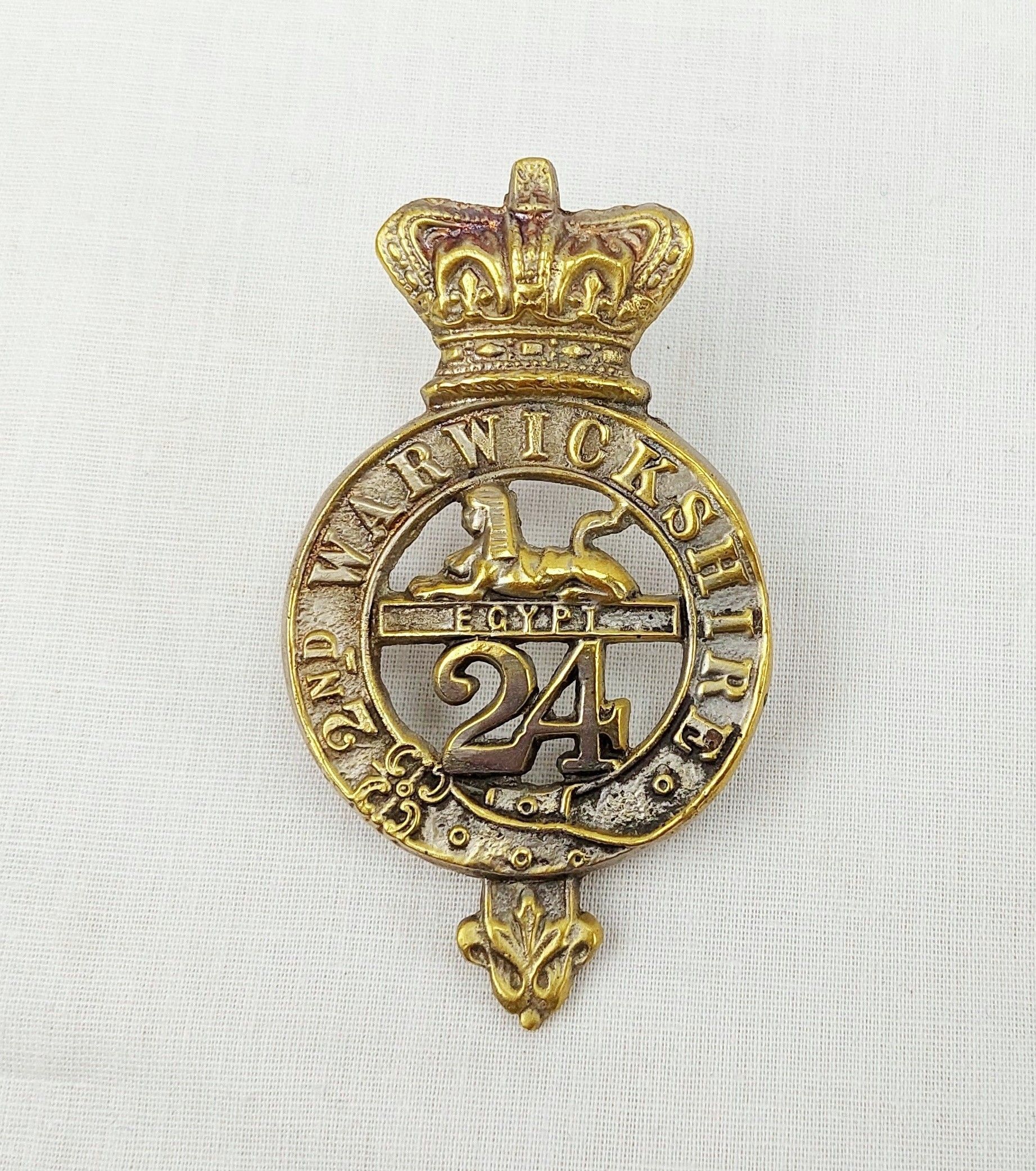 Victorian 24th 2nd Warwickshire Regiment Of Foot NCOs Glengarry Cap Badge