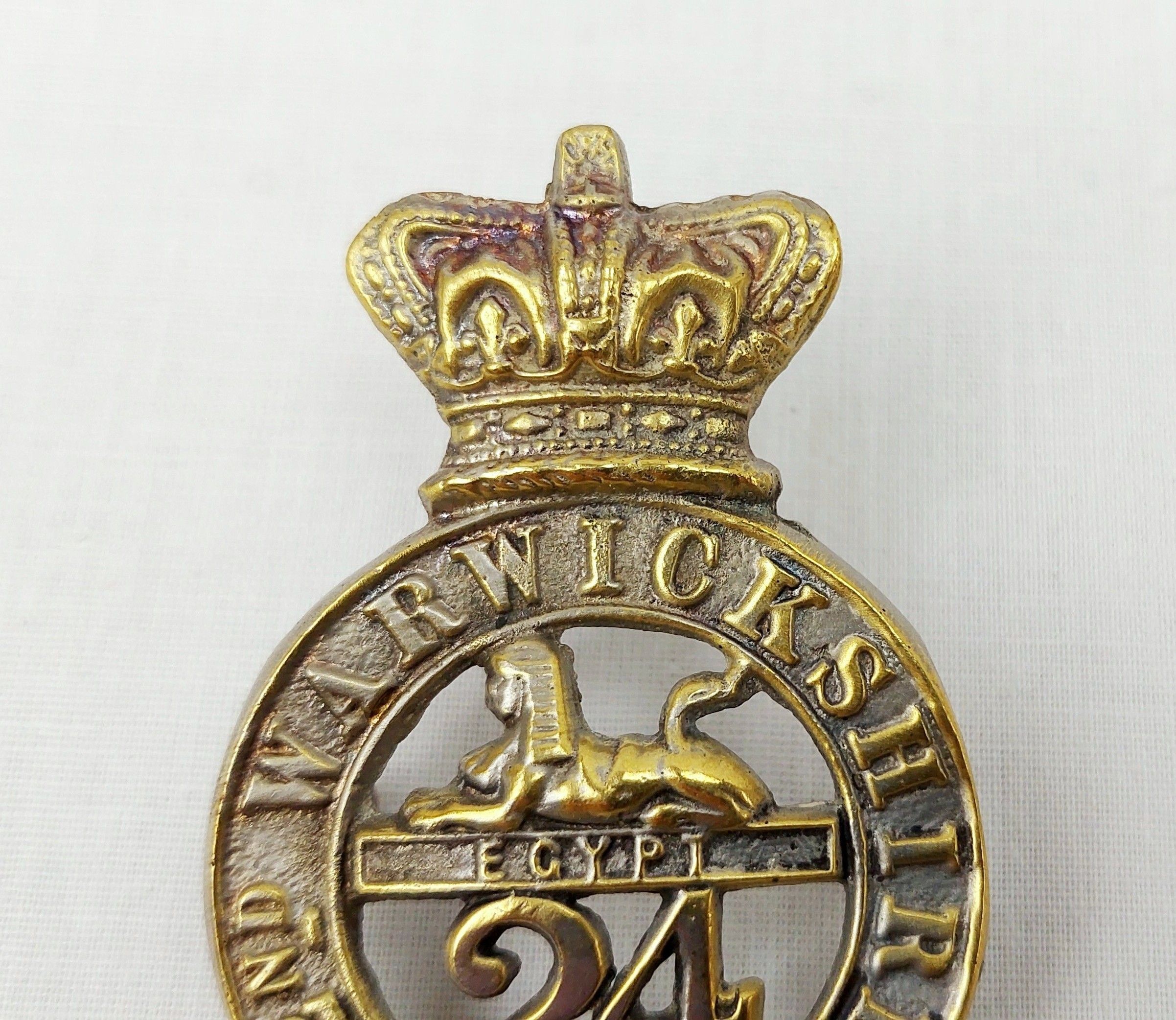 Victorian 24th 2nd Warwickshire Regiment Of Foot NCOs Glengarry Cap Badge - Image 4