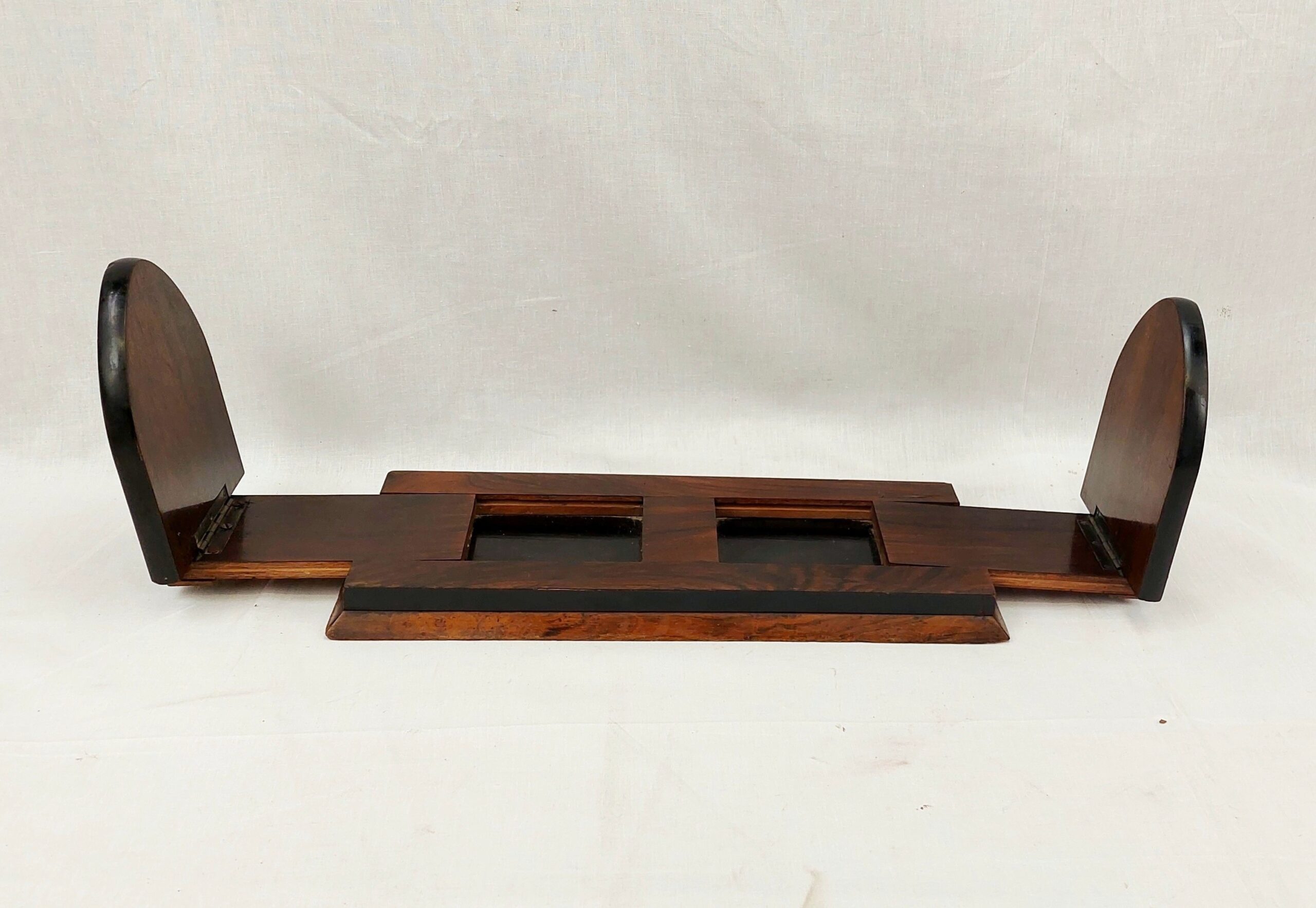 Victorian Folding Book Ends With Agate Cabochon And Gilt Metal Fittings - Image 6