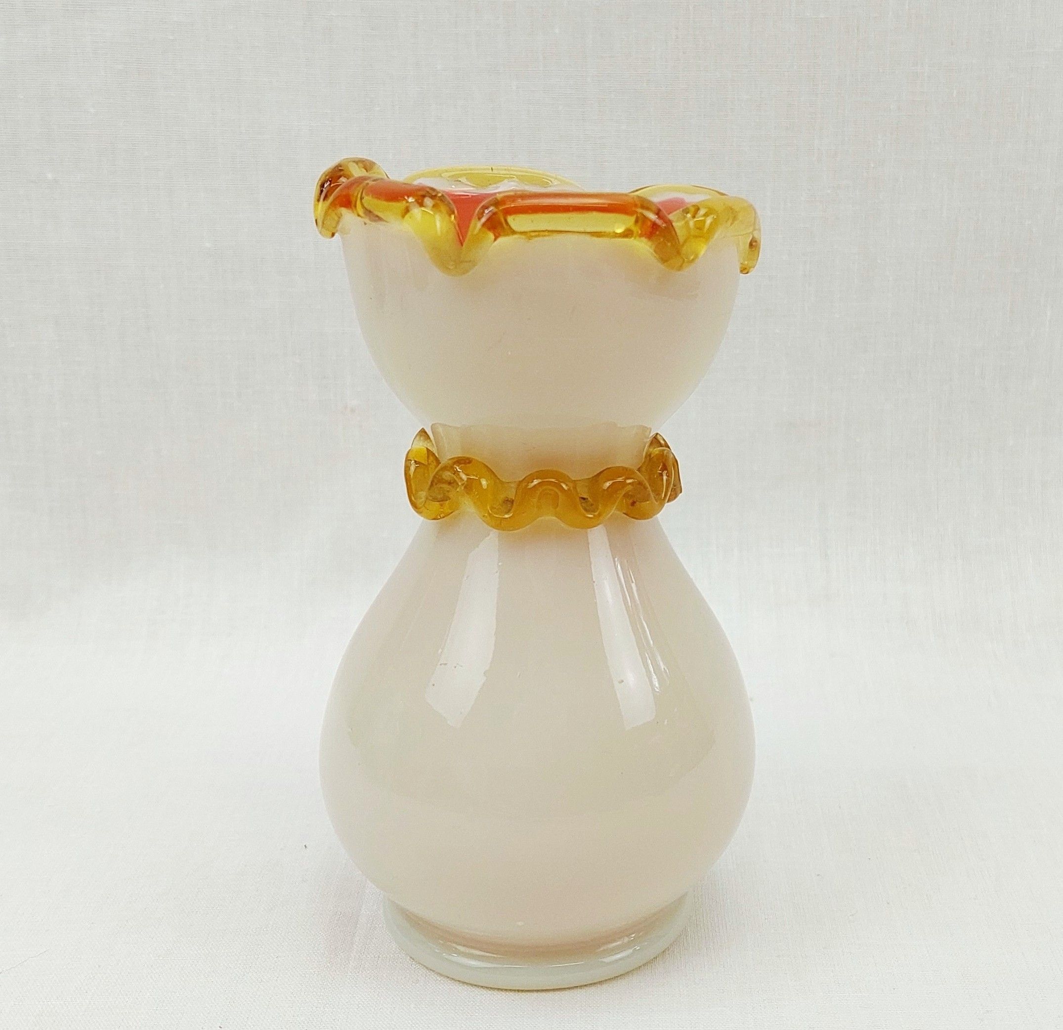 Victorian Uranium Vaseline Glass Vase - Image 2