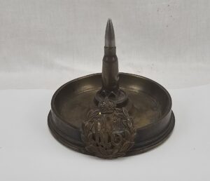 WW1 1915 Trench Art Ashtray With RFC Badge
