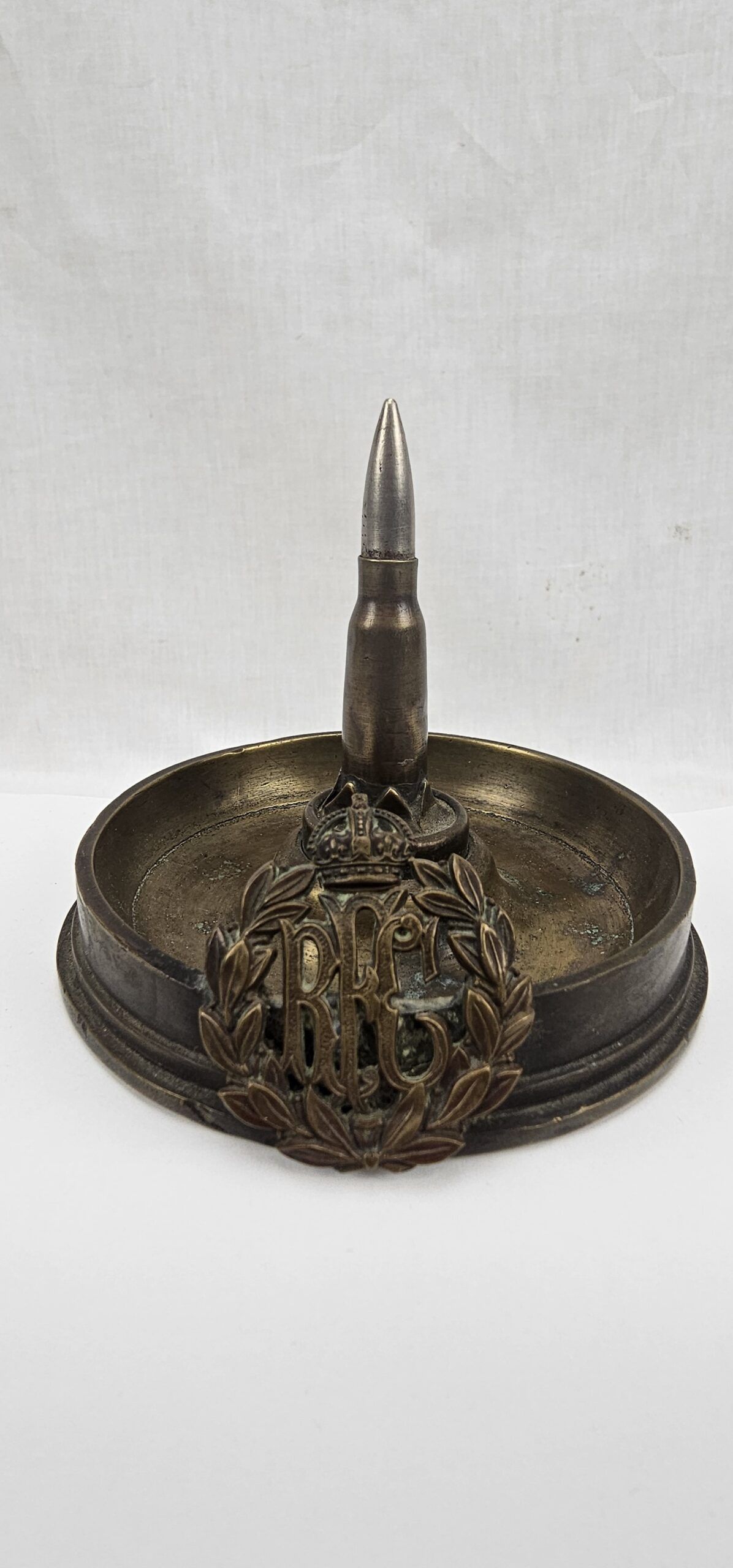 WW1 1915 Trench Art Ashtray With RFC Badge - Image 5