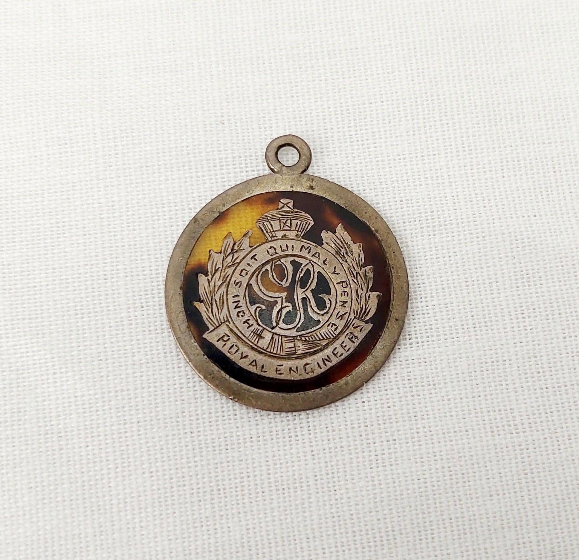 WW1 Silver Royal Engineers Sweetheart Fob