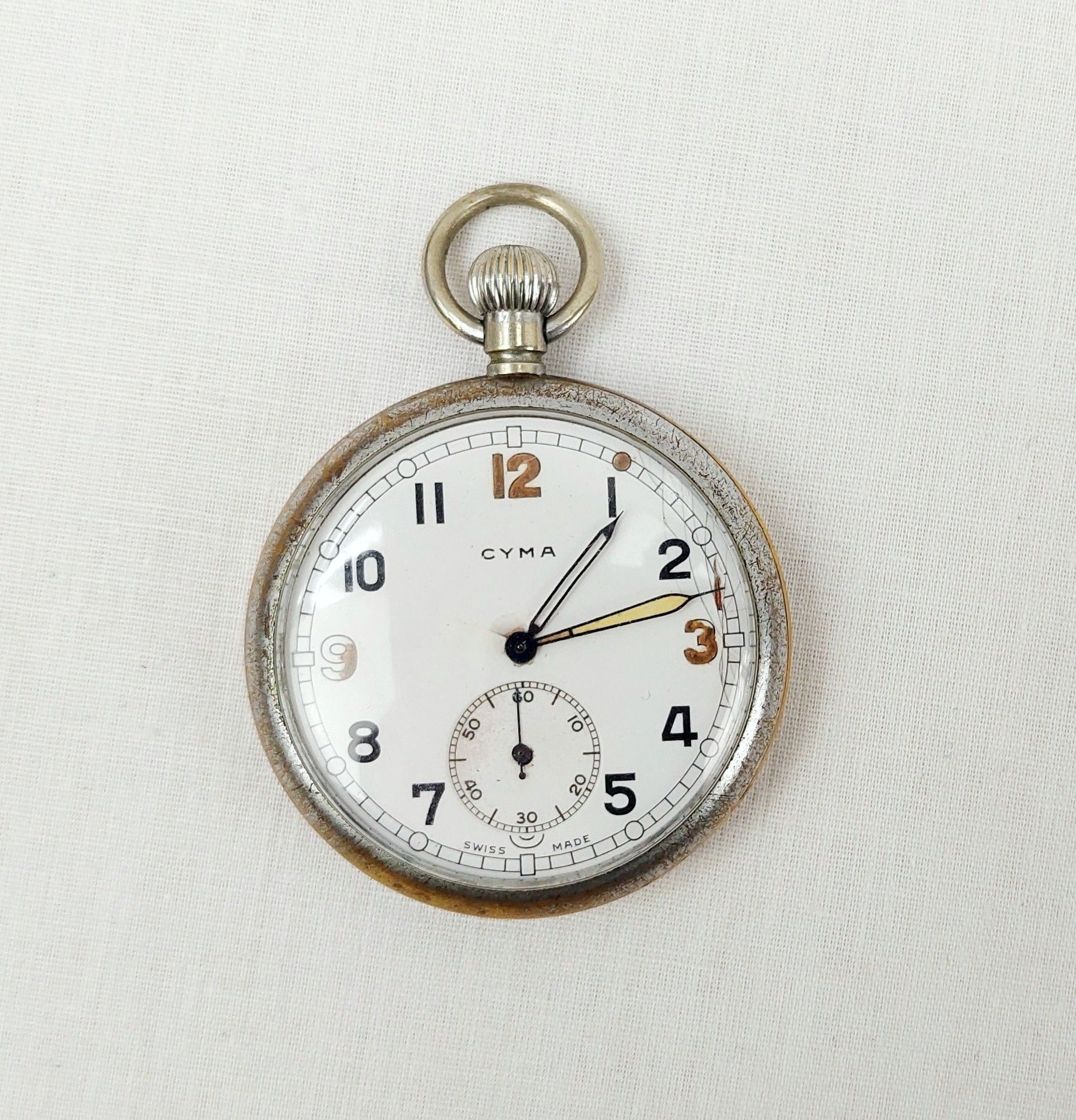 WW2 Cyma GSTP Military Pocket Watch