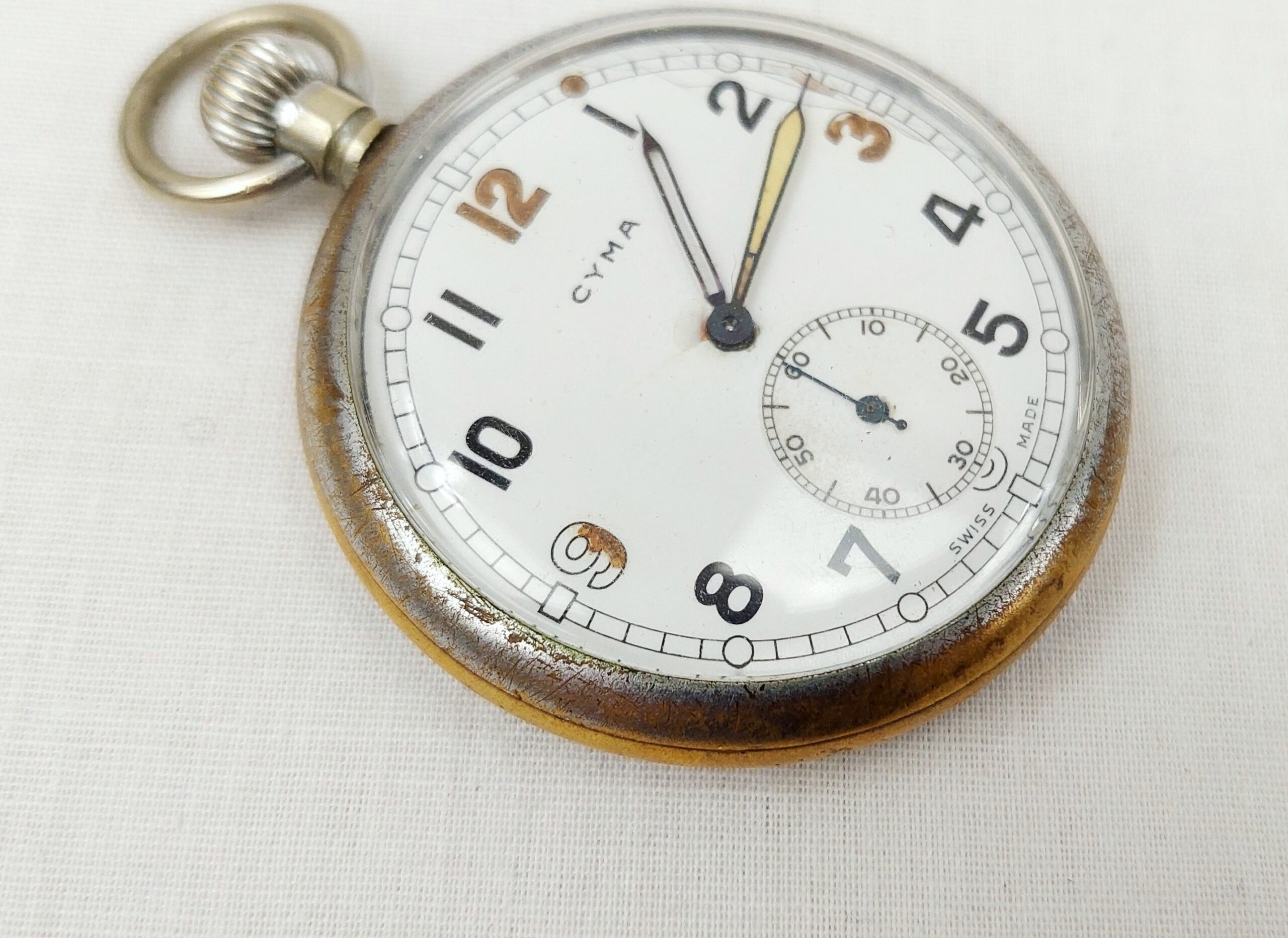 WW2 Cyma GSTP Military Pocket Watch - Image 2