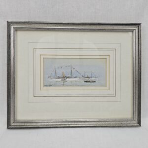 Watercolour of S.Y. Sheelah & S.Y. Varta, Coves Roads c1923 by Colin Baxter