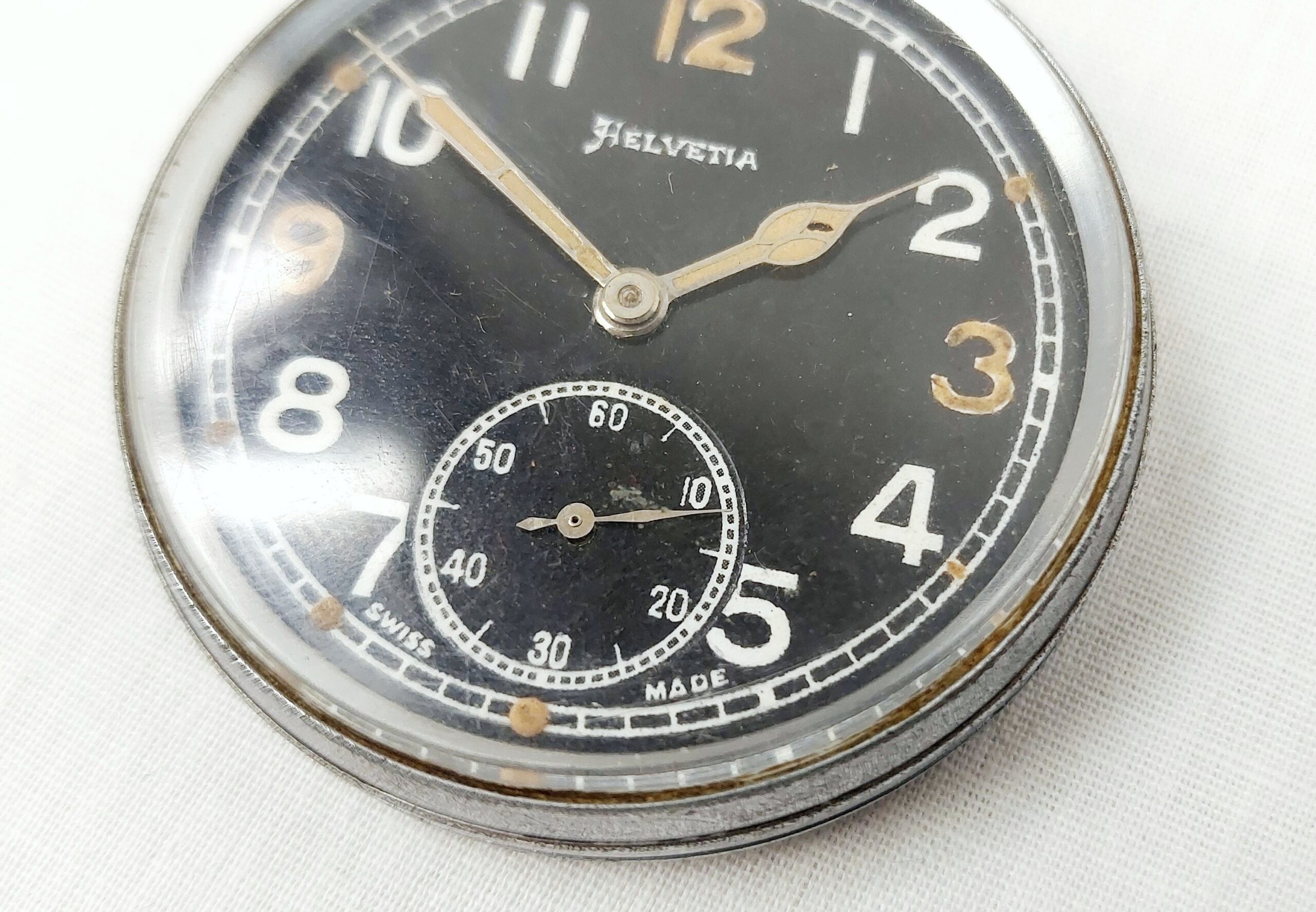 cWW2 Helvetica Military Pocket Watch - Image 4
