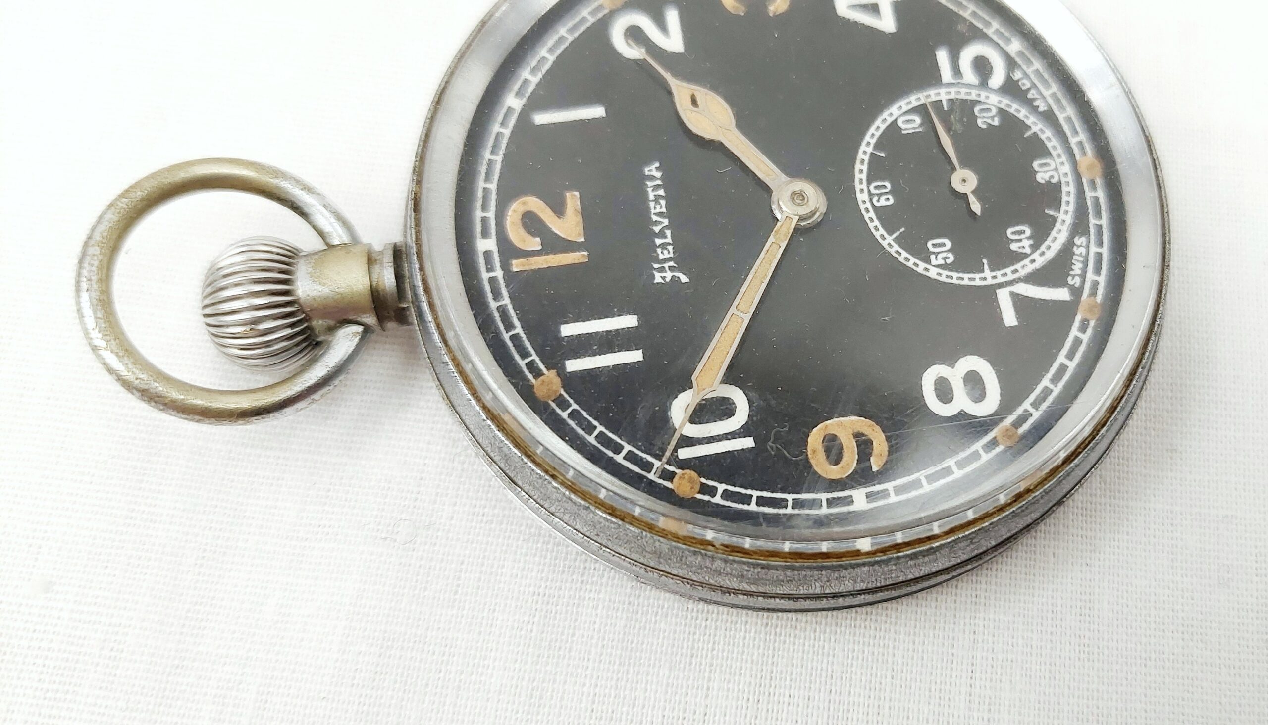 cWW2 Helvetica Military Pocket Watch - Image 3