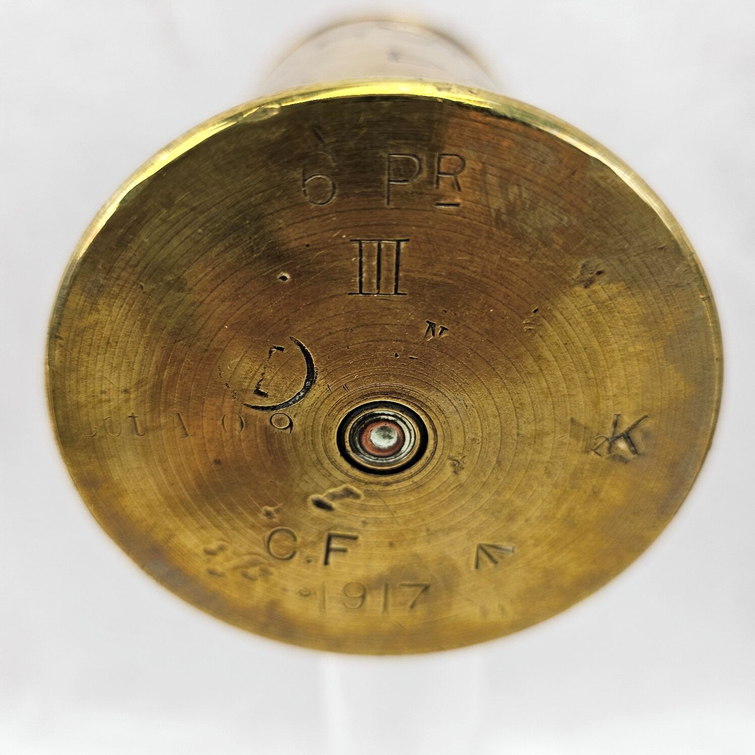 WW1 Dated 1917 British 6 Pounder Trench Art Money Box - Image 7