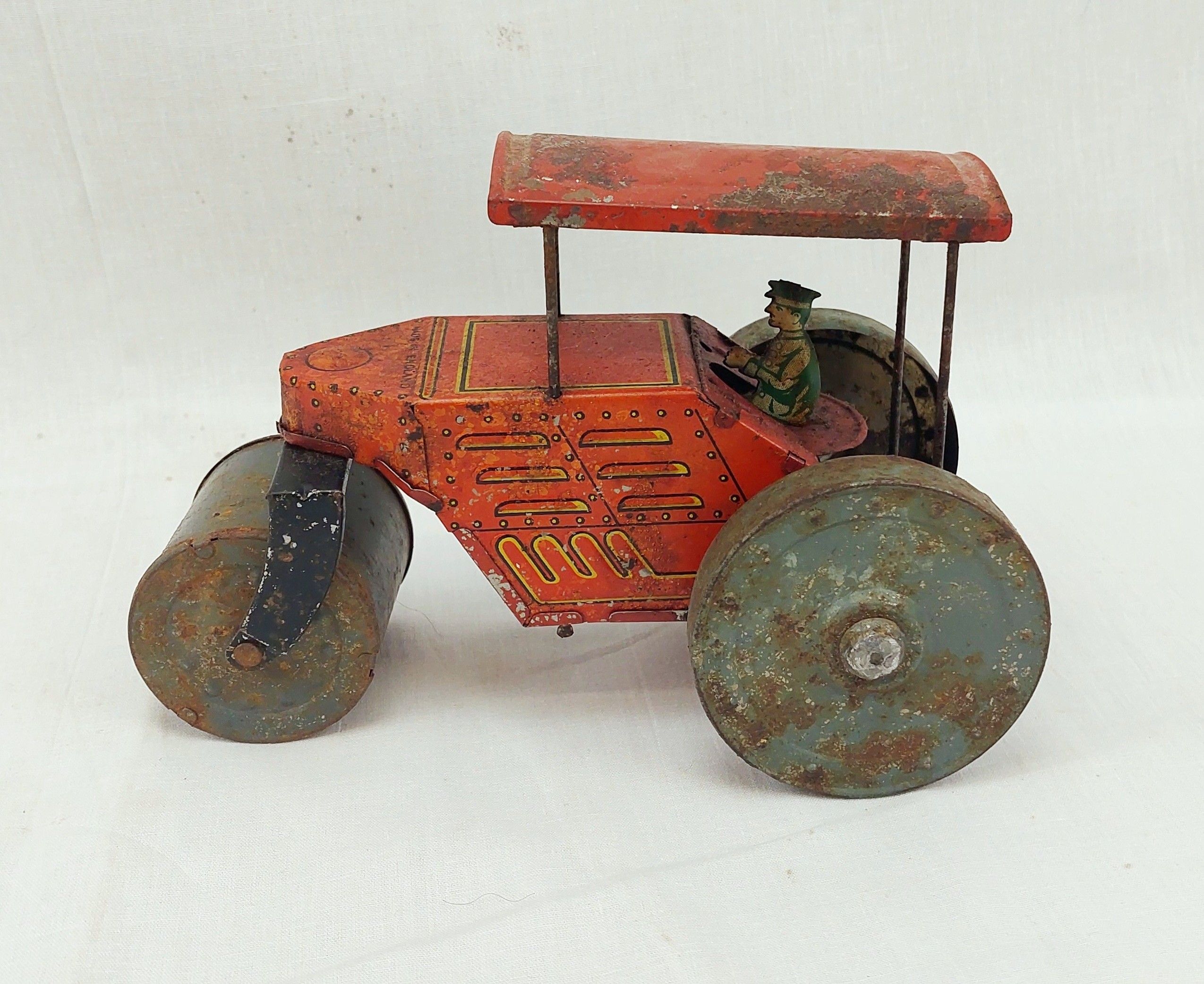 1930s English Clockwork Tinplate Steam Roller - Image 5