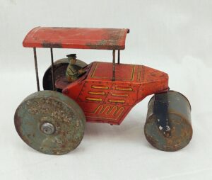 1930s English Clockwork Tinplate Steam Roller