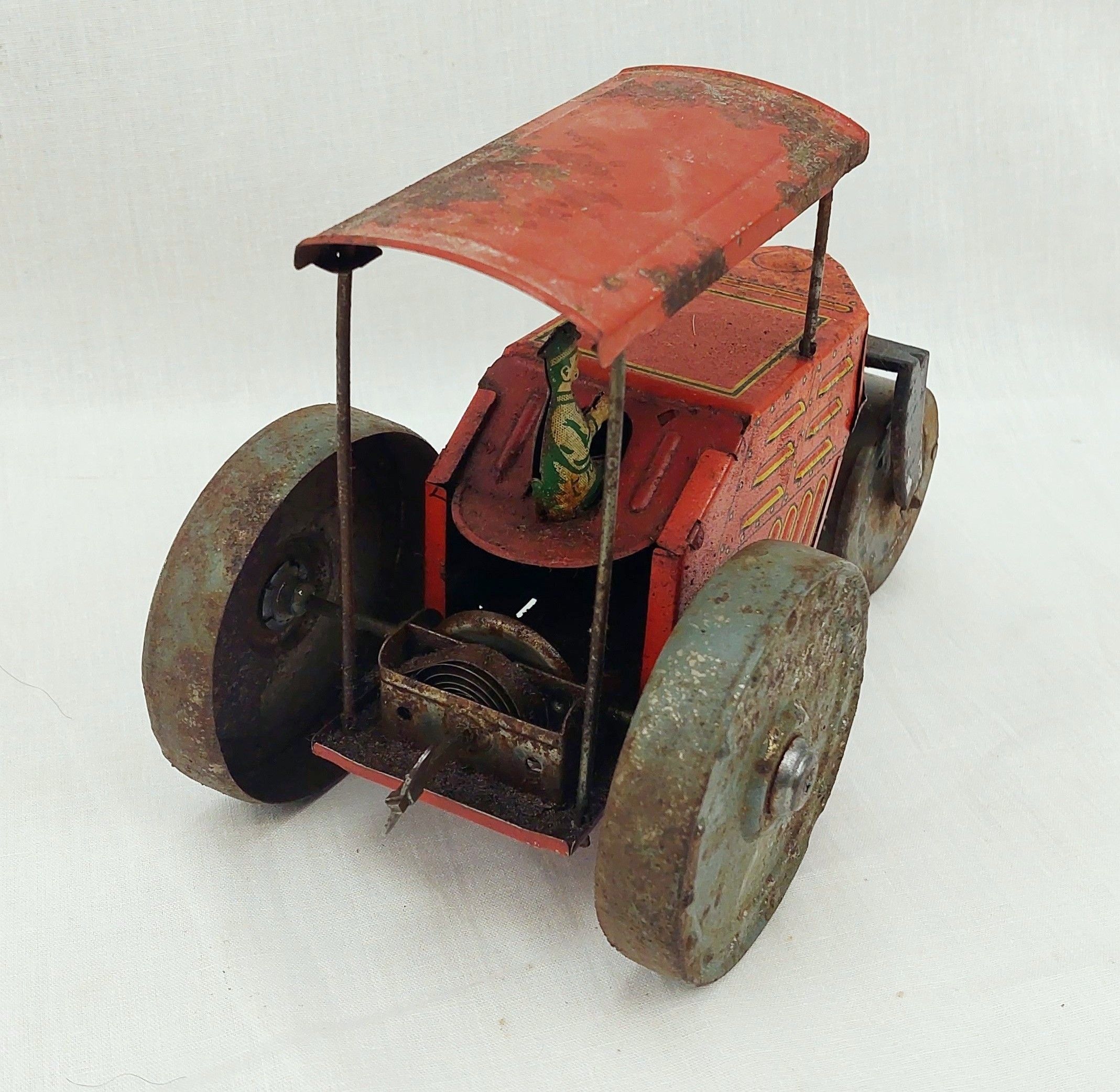 1930s English Clockwork Tinplate Steam Roller - Image 3