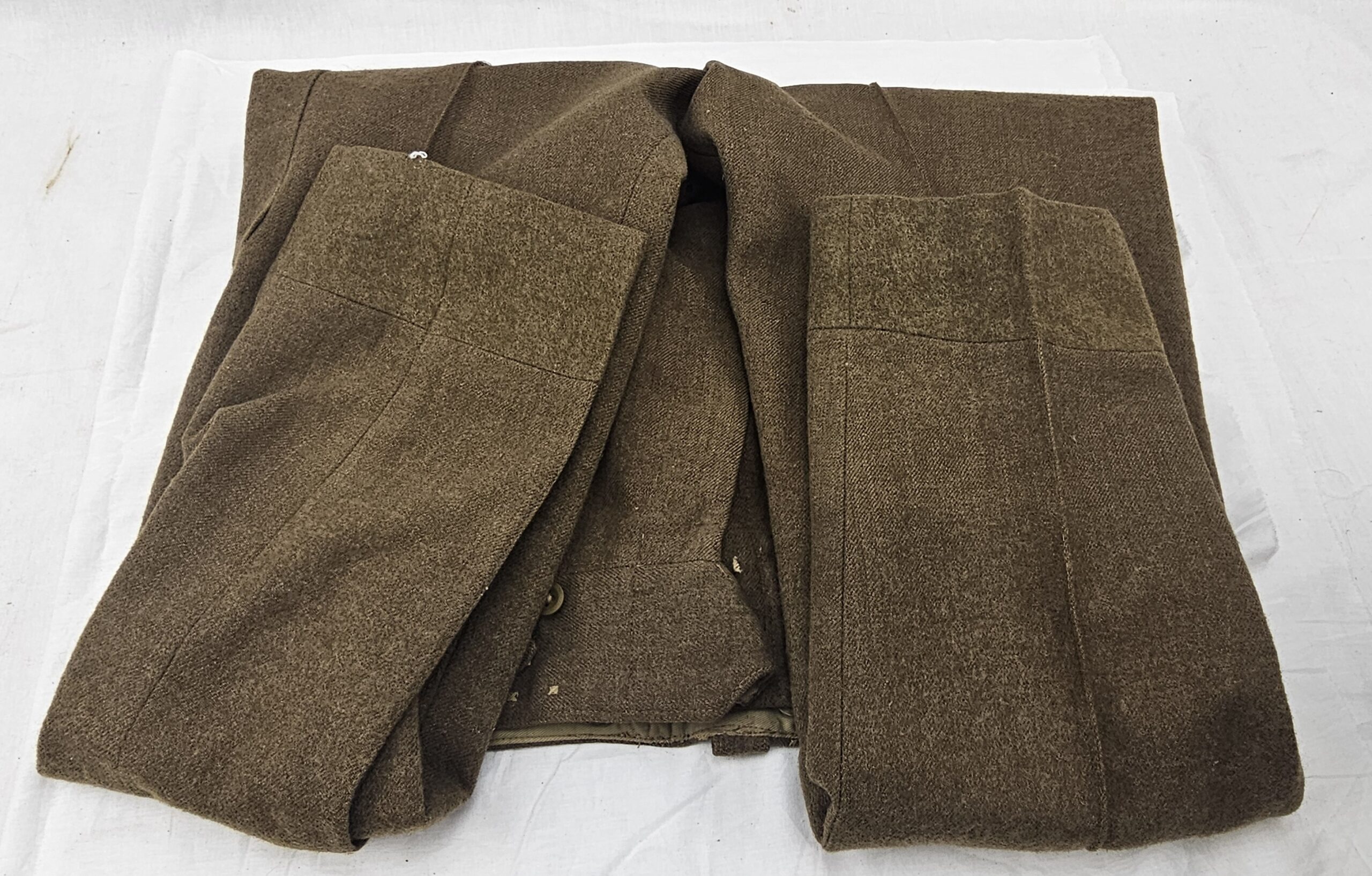 1949 Pattern Battledress Uniform Set (Buffs) Royal East Kent Regiment And GS Medal Named To PTE. M.J Button - Image 16