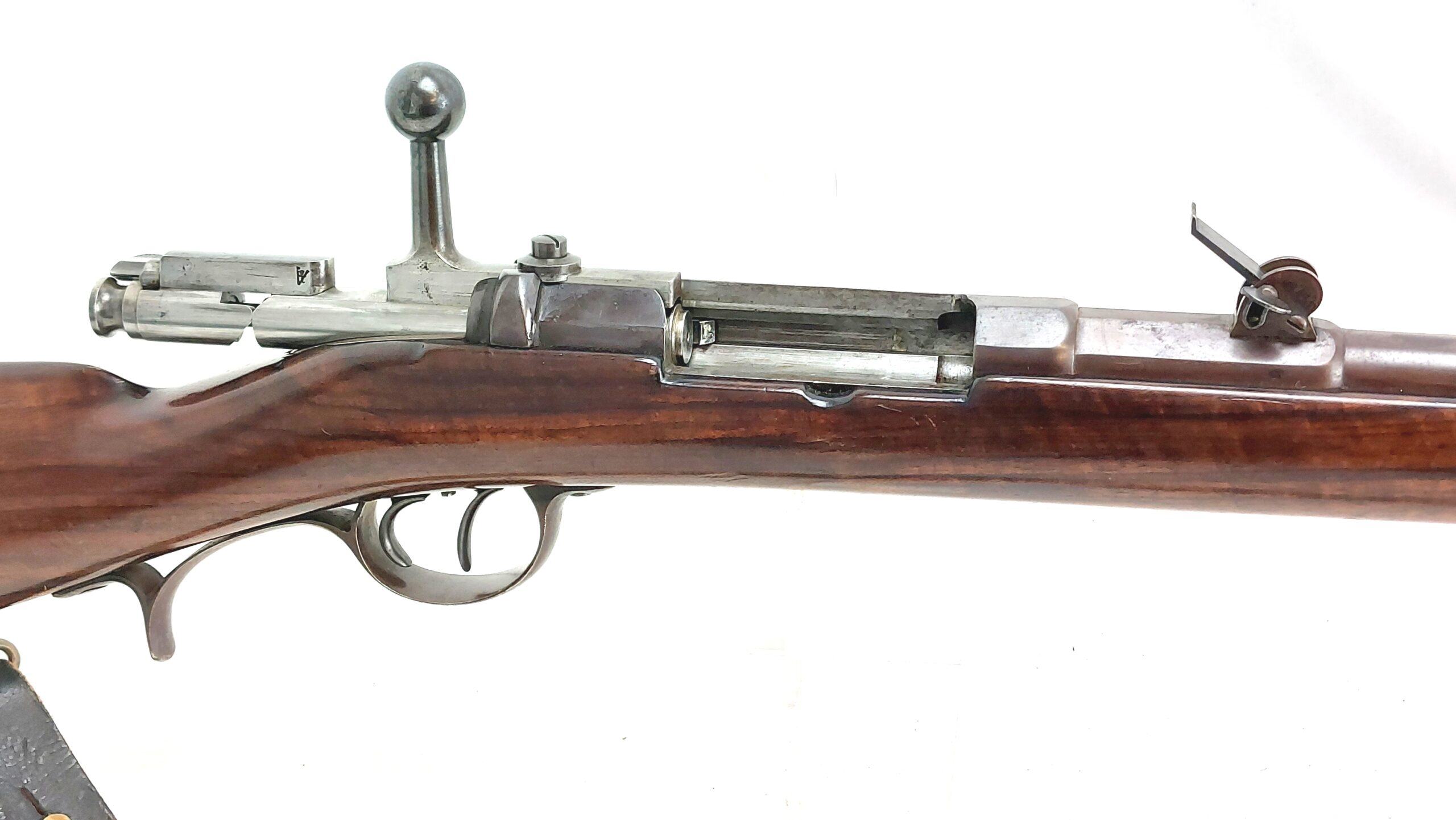 M1871 German Sporterized Double-Trigger Mauser Rifle with Sling - Very Rare - Image 4
