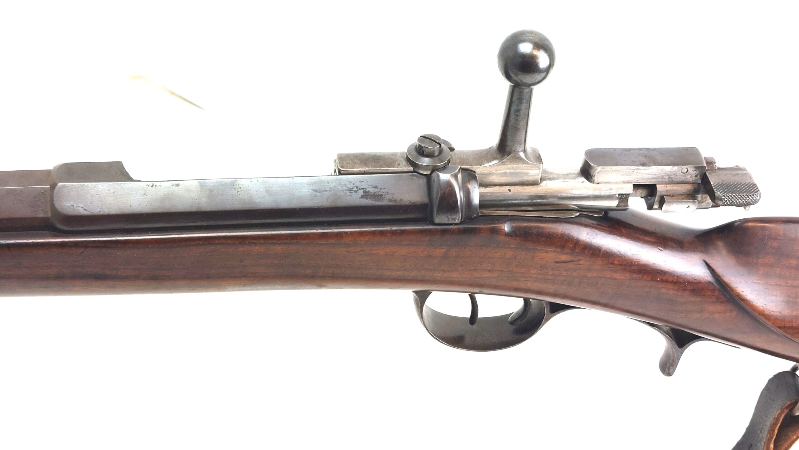 M1871 German Sporterized Double-Trigger Mauser Rifle with Sling - Very Rare - Image 11