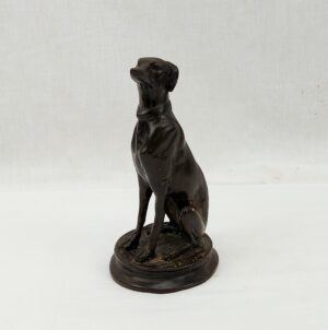 After Antoine Louis-Bayre Bronze Figurine Of A Greyhound