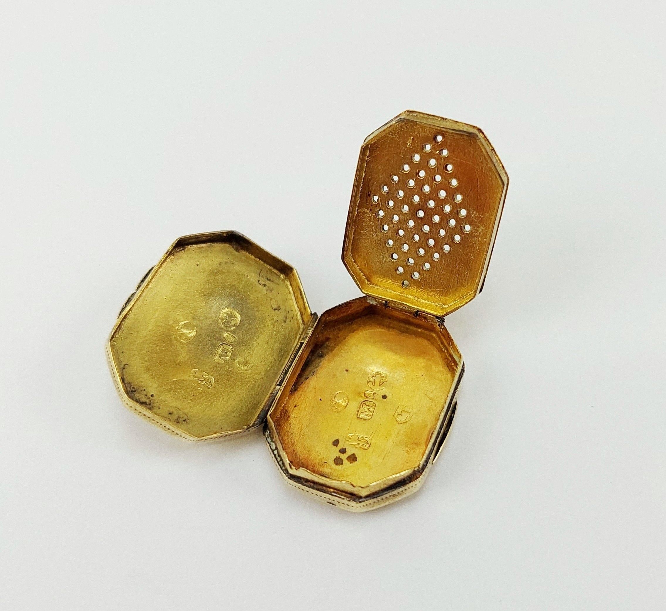 c1815 Birmingham Georgian Sterling Silver Miniature Vinaigrette By Matthew Linwood - Image 8