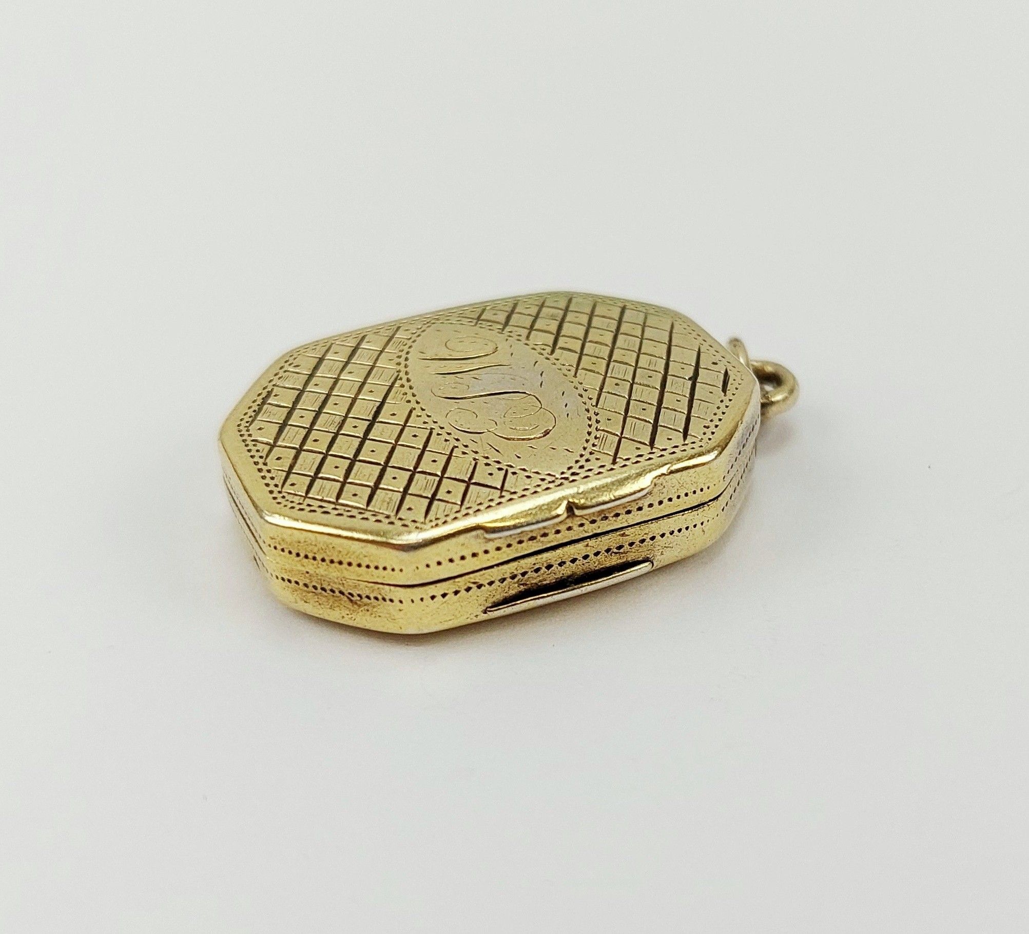 c1815 Birmingham Georgian Sterling Silver Miniature Vinaigrette By Matthew Linwood - Image 2