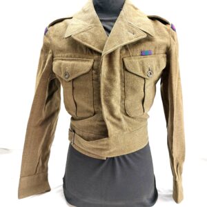 British Army, 1947 Pattern Royal Artillery Battle Dress Blouse, Size 7, Marked with a Broad Arrow WD, Dated 1948, Made by G&S BAQR, Rank Major