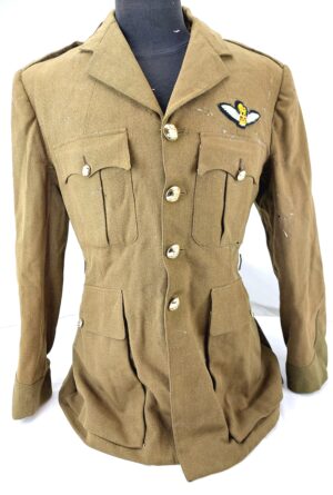 British, Post WW2, British Army Royal Artillery Officer's Dress Jacket, with Royal Artillery Buttons and Glider Pilot Wing Badge