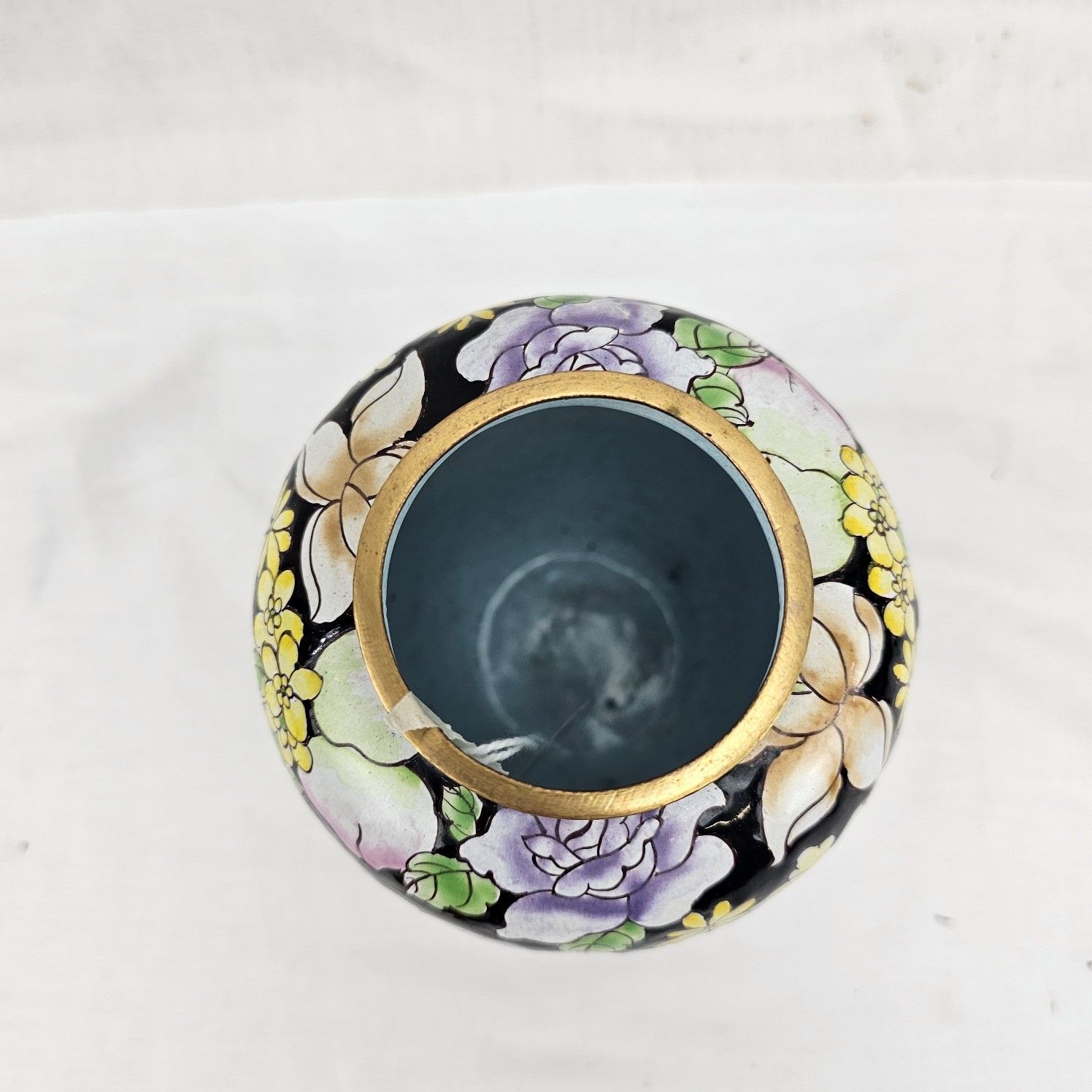 Chinese Floral Cloisonne Vase - Image 6