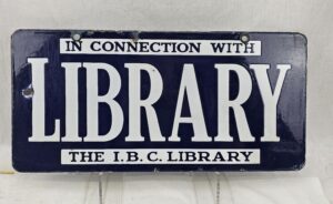Double Sided Library Enamel Tinplate Advertising Sign