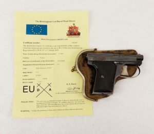 EU Spec Deactivated FN 6.35mm Le Francais Semi Automatic Pistol And Purse Holster
