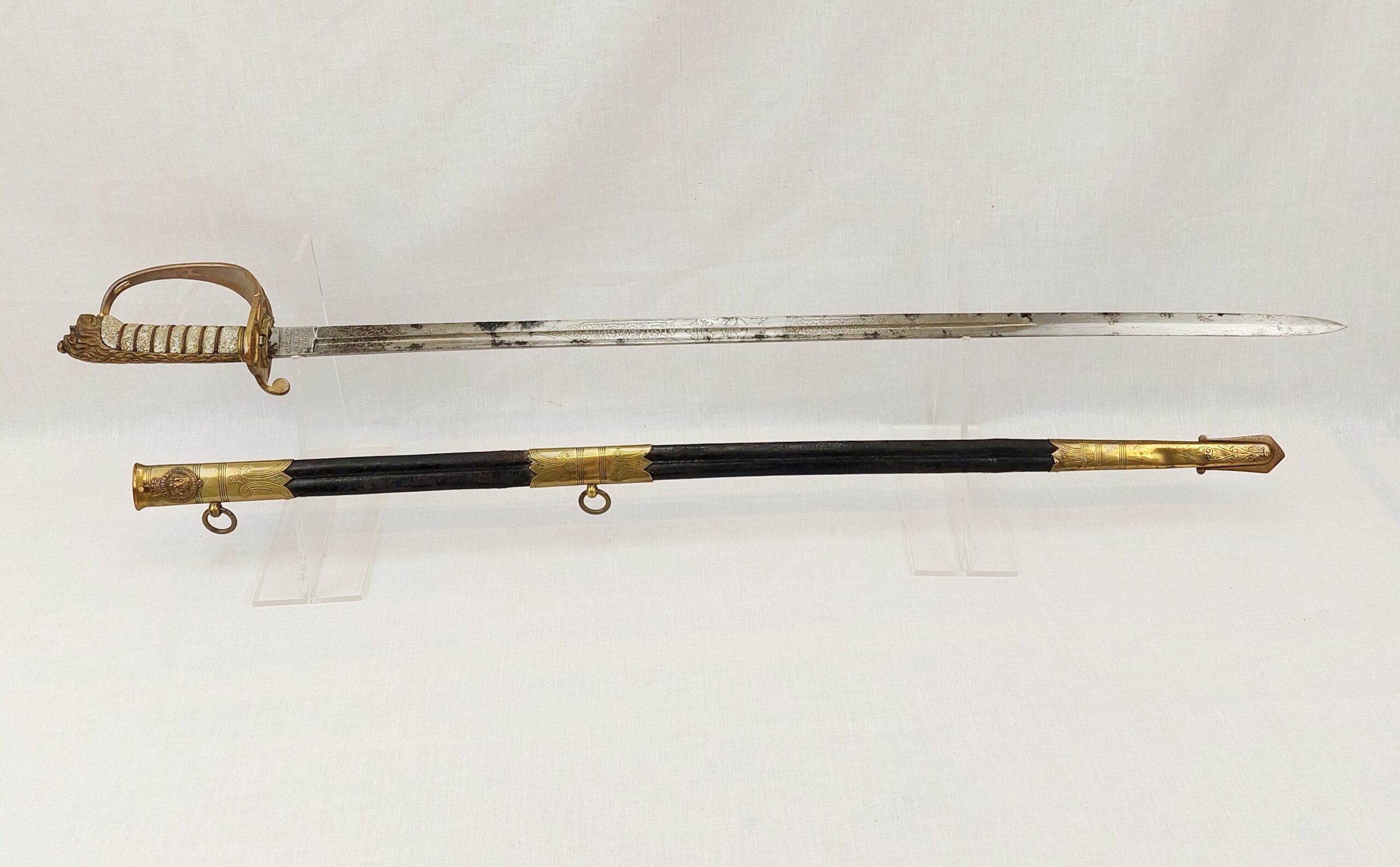 Early 20th Century British Royal Navy 1827 Pattern Sword By Gieve And Sons Of Portsmouth