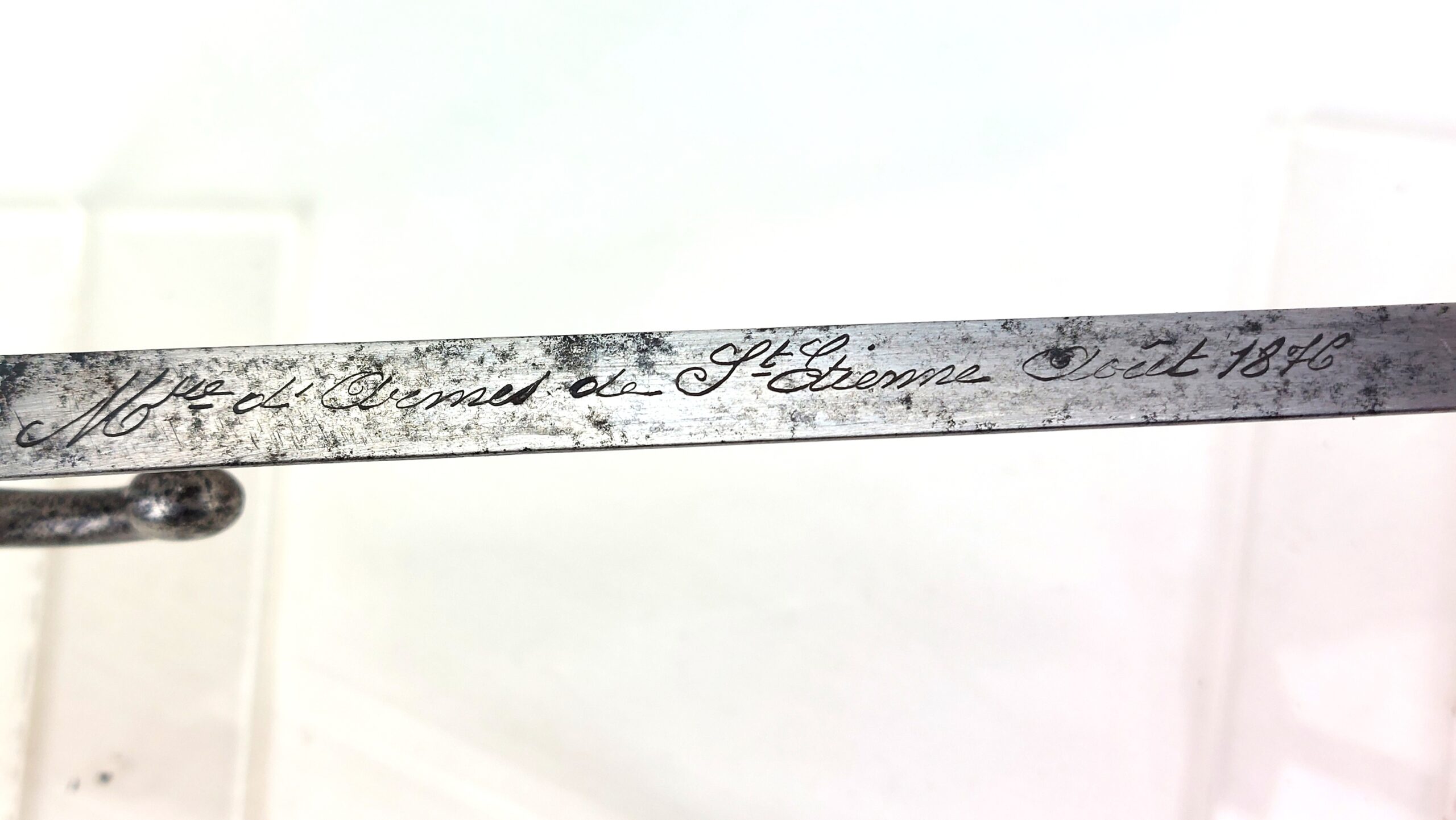 France, M1874 T-Back Gras Sword Bayonet, Dated August 1876, Made at Armes de St. Etienne - Image 9