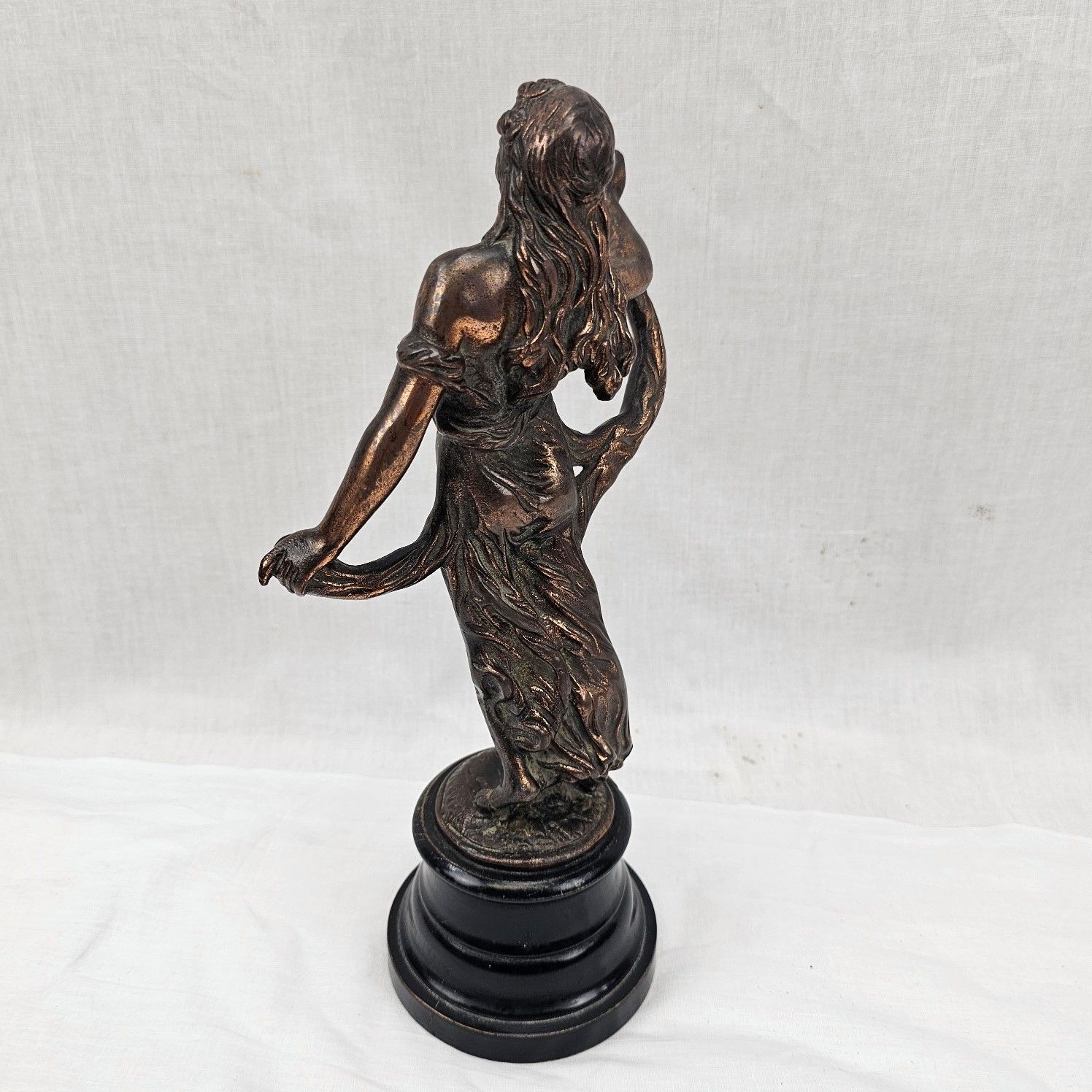 Late 19th Century Art Nouveau Bronze Figurine On Socule Base - Image 5