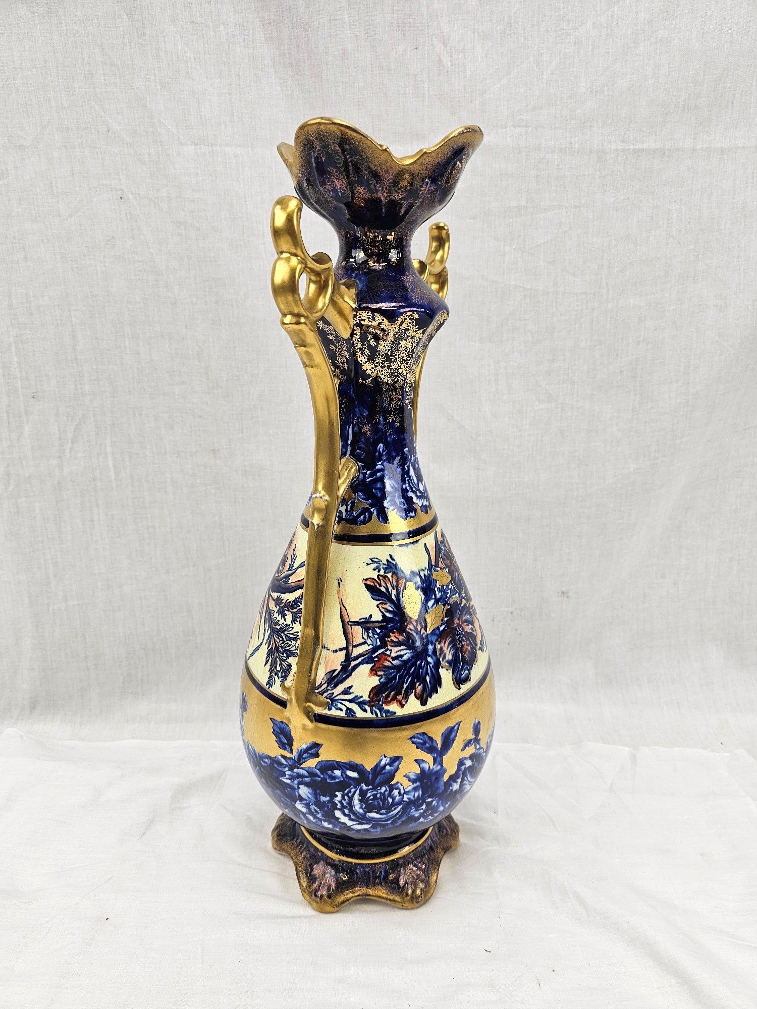 Lovely Late Victorian Thomas Forester And Sons Ltd Handpainted Gilt Vase - Image 5