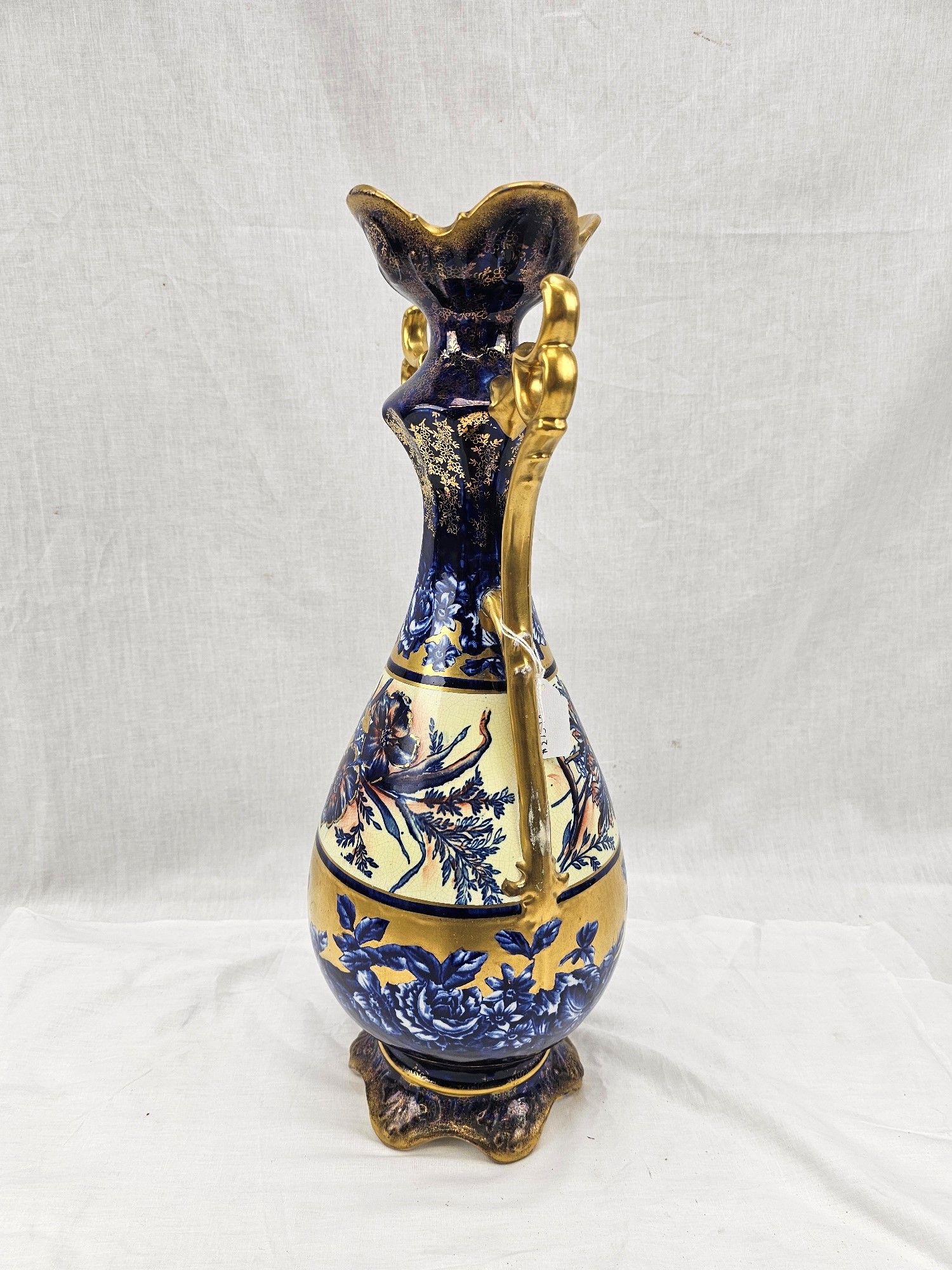 Lovely Late Victorian Thomas Forester And Sons Ltd Handpainted Gilt Vase - Image 3