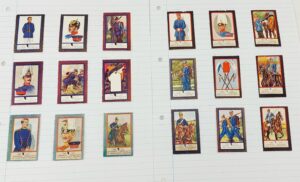 Set Of 18 WW1 Imperial German Postage Stamps Of Soldiers