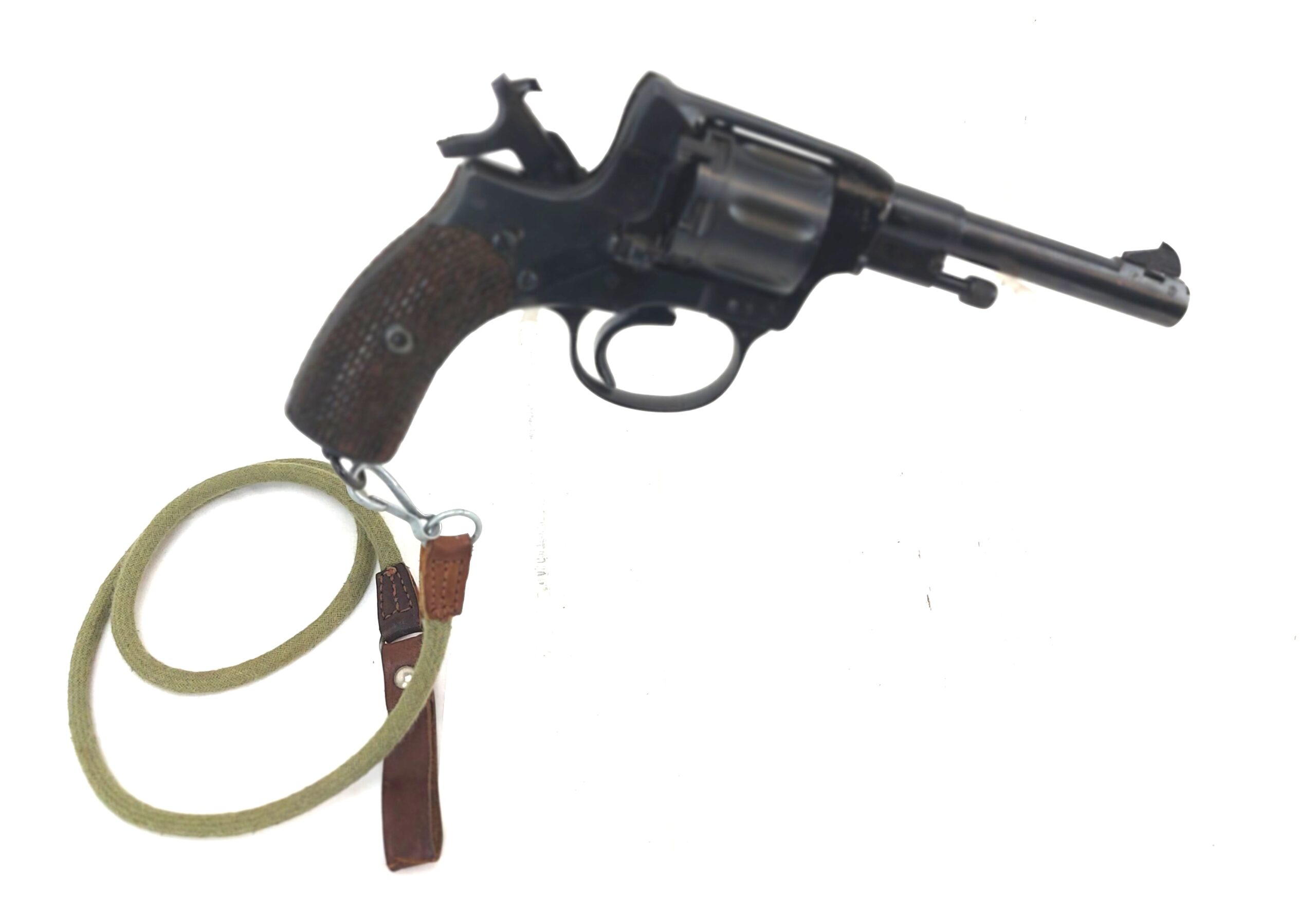Soviet, WW2, Nagant M1895 Double Action 7.62 Cal 7-Shot Revolver, Dated 1944, Made by Izhevsk Arsenal, with Original Holster, Lanyard & Cleaning Rod, Deactivated Old Spec - Image 3