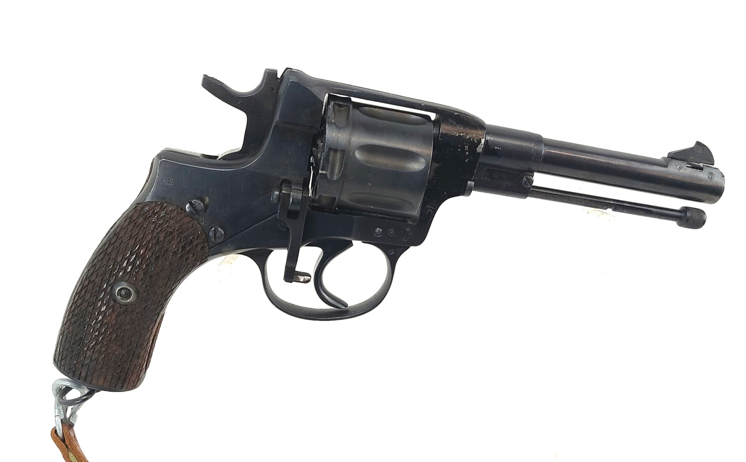 Soviet, WW2, Nagant M1895 Double Action 7.62 Cal 7-Shot Revolver, Dated 1944, Made by Izhevsk Arsenal, with Original Holster, Lanyard & Cleaning Rod, Deactivated Old Spec - Image 4