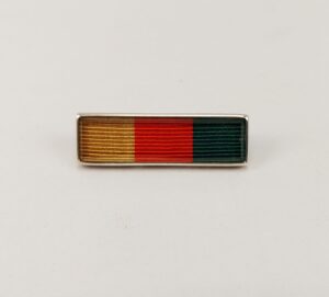 Sterling Silver Welch Regimental Colours Ribbon Badge