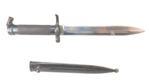 Swedish, c1899-1913, M1896 Knife Bayonet & Scabbard, Made by Eskilstuna Jernmanufactur AB, with Regimental Markings