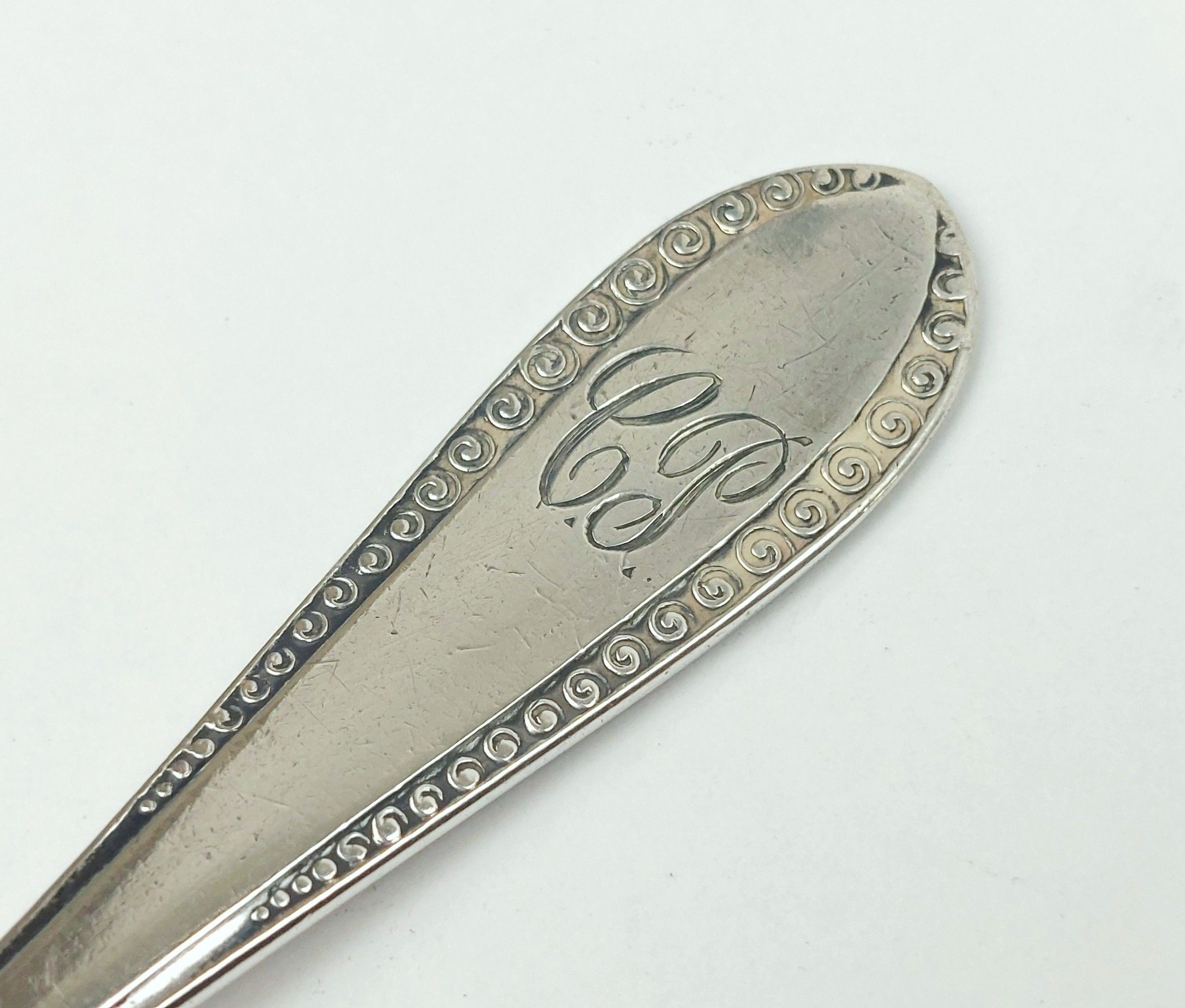 Vintage Continental 800 Silver Bread Crumb Scoop - Image 3