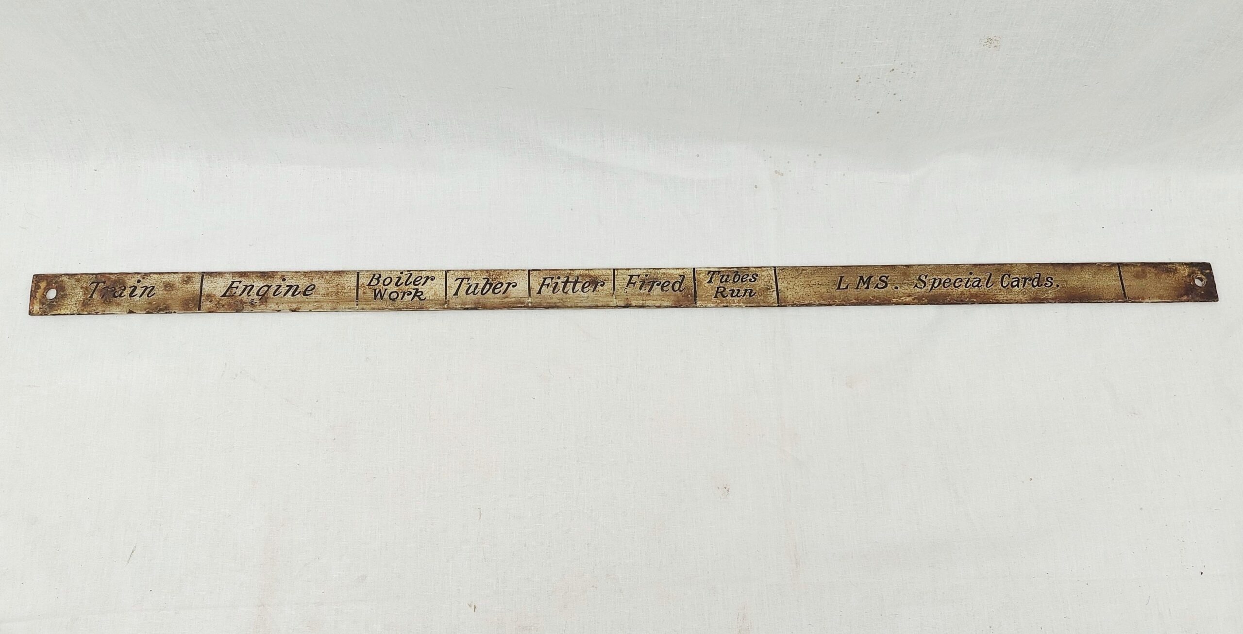 Vintage LMS Enamelled Railway Job Checklist