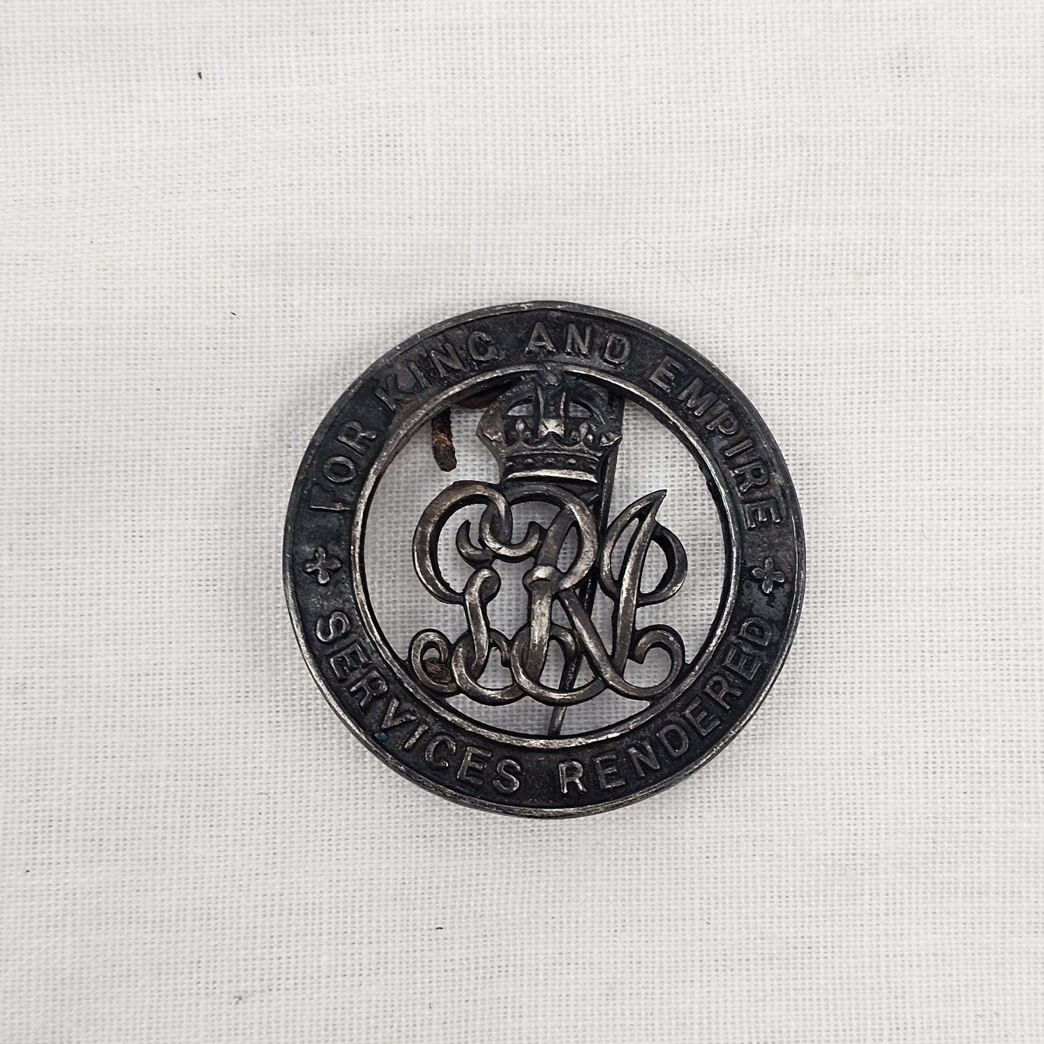WW1 British Wound Badge For King And Empire Services Rendered