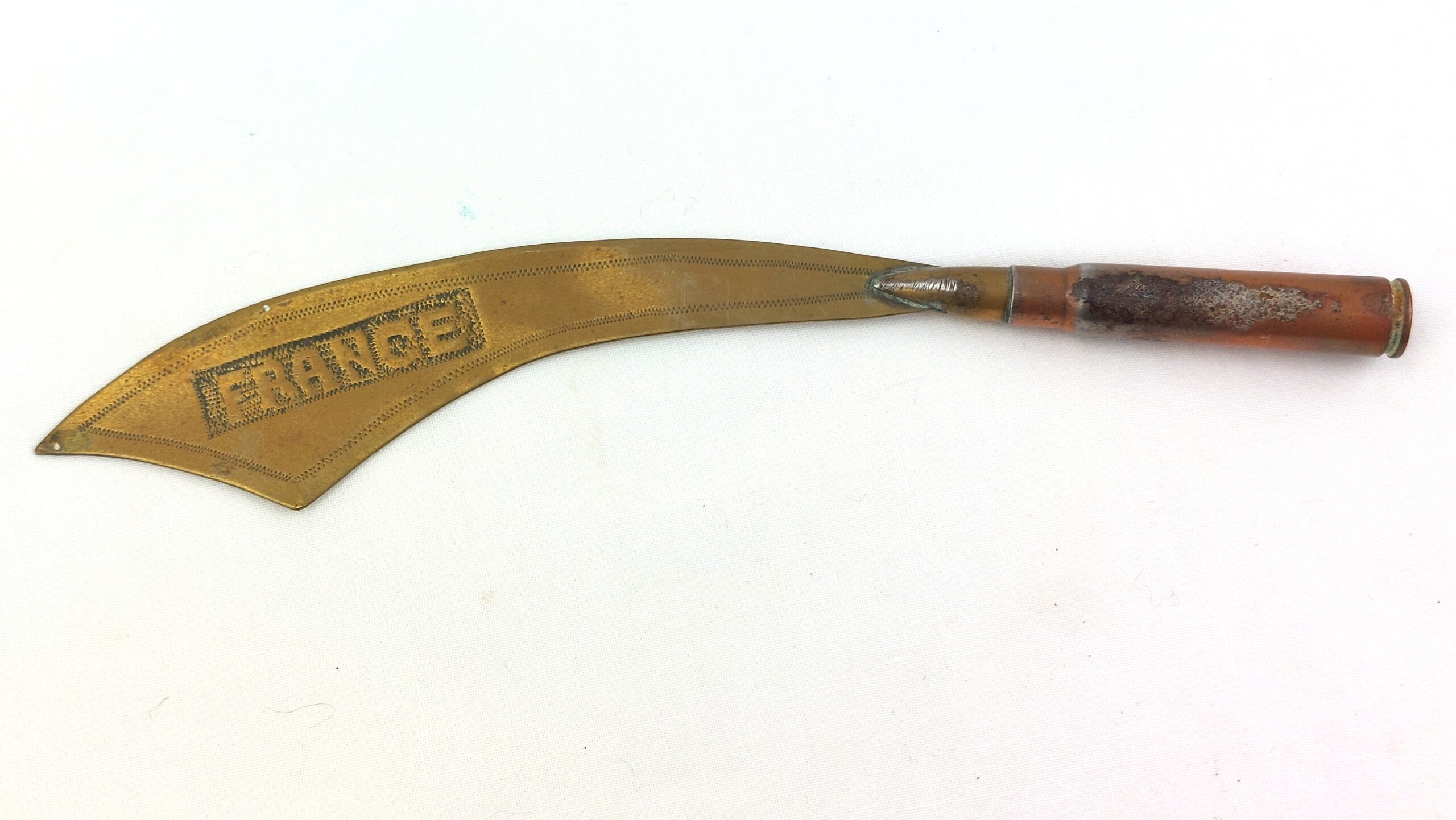 WW1, Trench Art Letter Opener - Marked France