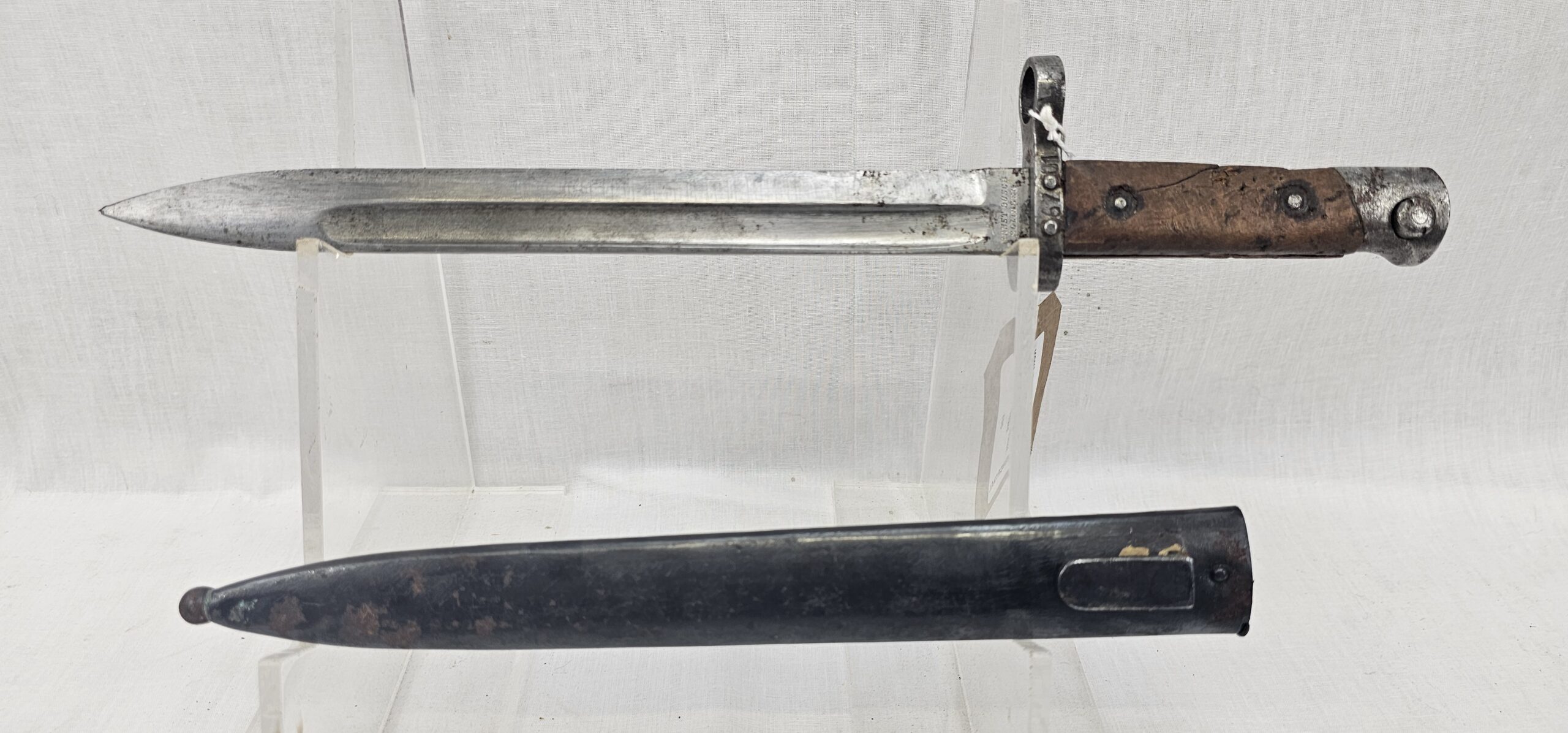 WW2 Czech M95 Bayonet And Scabbard sn. 6701 - Image 8