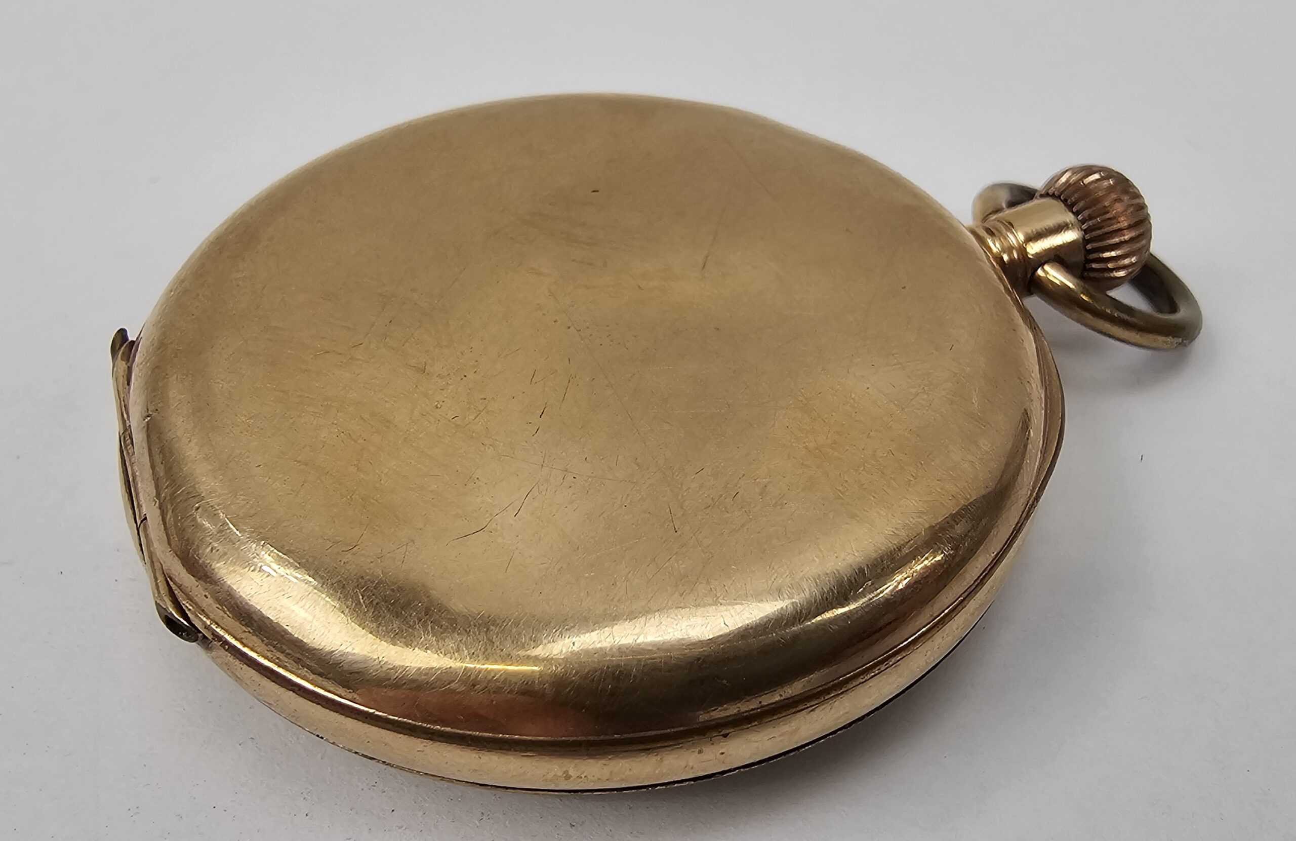 Waltham Open Face Top Wind Gold Plated Pocket Watch GWO - Image 6