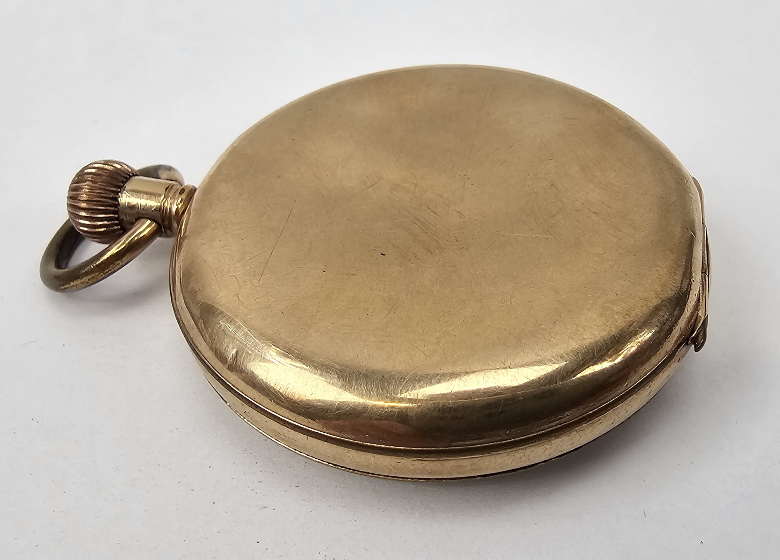 Waltham Open Face Top Wind Gold Plated Pocket Watch GWO - Image 5