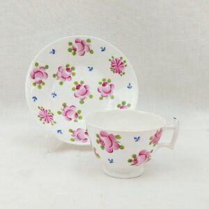 c1810 Georgian Machin Ware London Shape Cup And Saucer