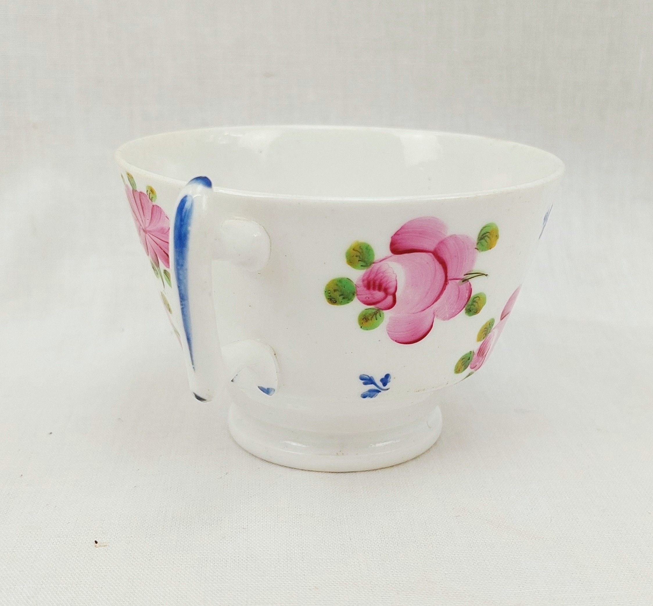 c1810 Georgian Machin Ware London Shape Cup And Saucer - Image 4