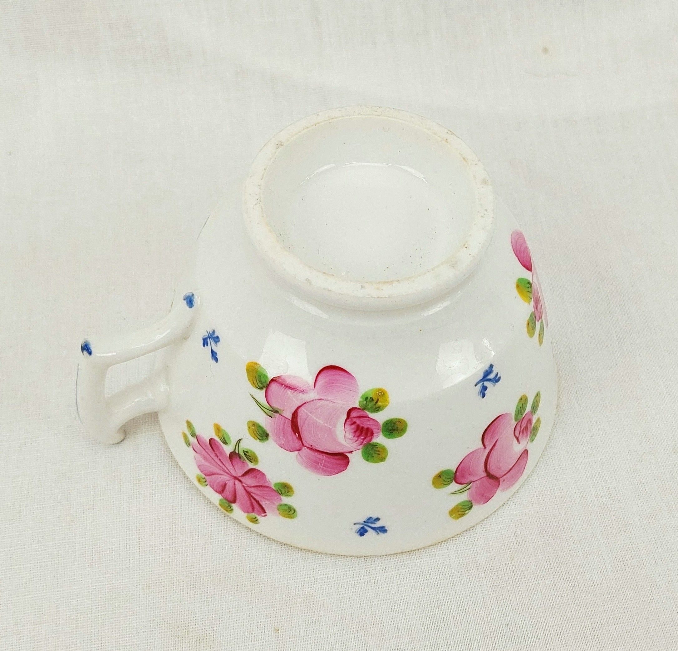 c1810 Georgian Machin Ware London Shape Cup And Saucer - Image 5