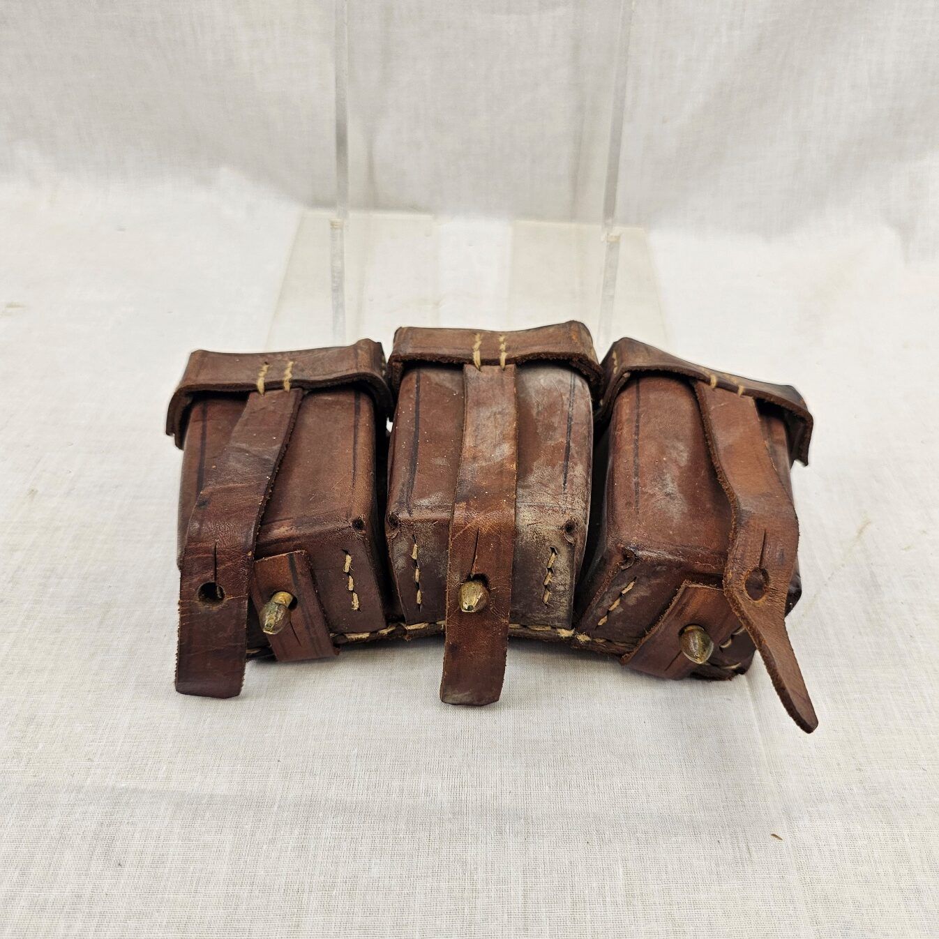 1909 Pattern Mauser Rifle Brown Leather Ammo Pouch - Image 3
