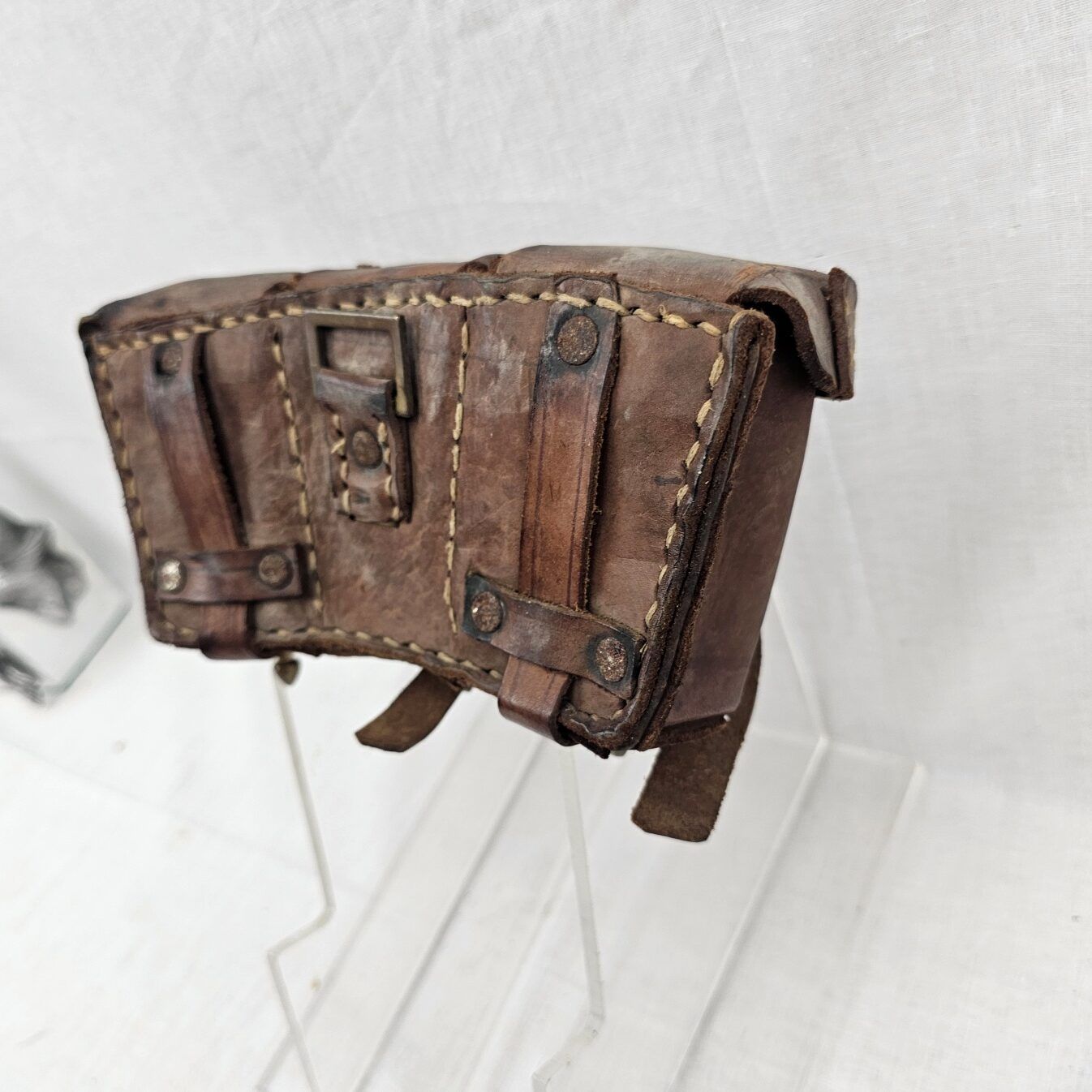 1909 Pattern Mauser Rifle Brown Leather Ammo Pouch - Image 6