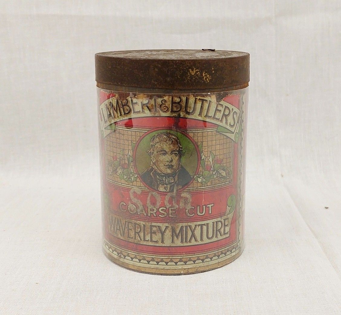 1920s Lambert And Butlers Coarse Cut Tobacco Waverley Mixture Tin